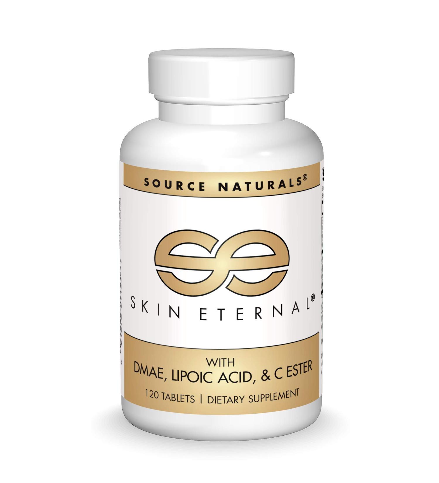 Source Naturals Skin Eternal with DMAE & Lipoic Acid - 120 Tablets for Youthful Skin - Buy Online on GoSupps.com