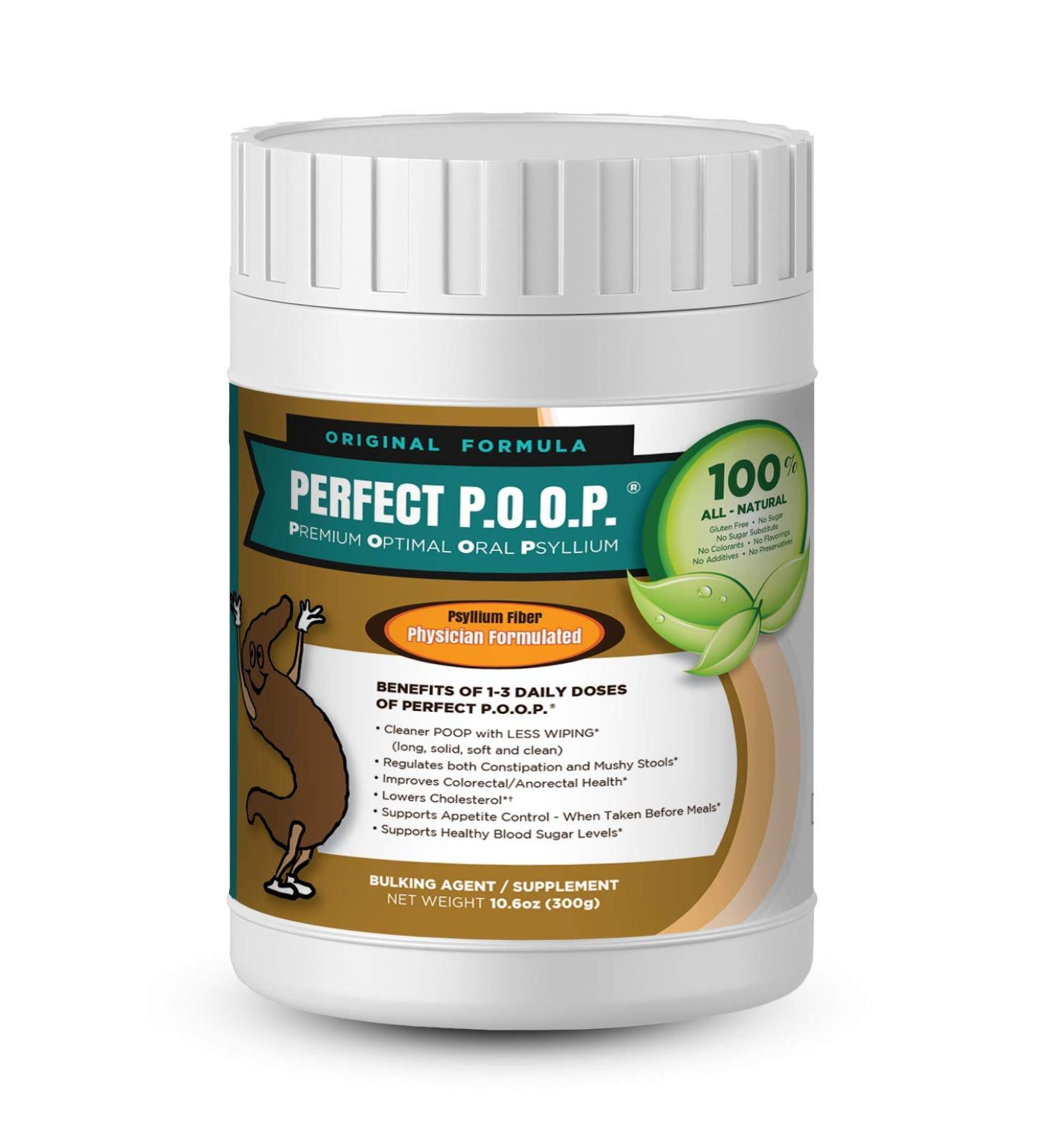 Perfect Poop: Raw Vegan Gluten Free Psyllium Fiber for Irregular Bowel Movements - Buy Online on GoSupps.com
