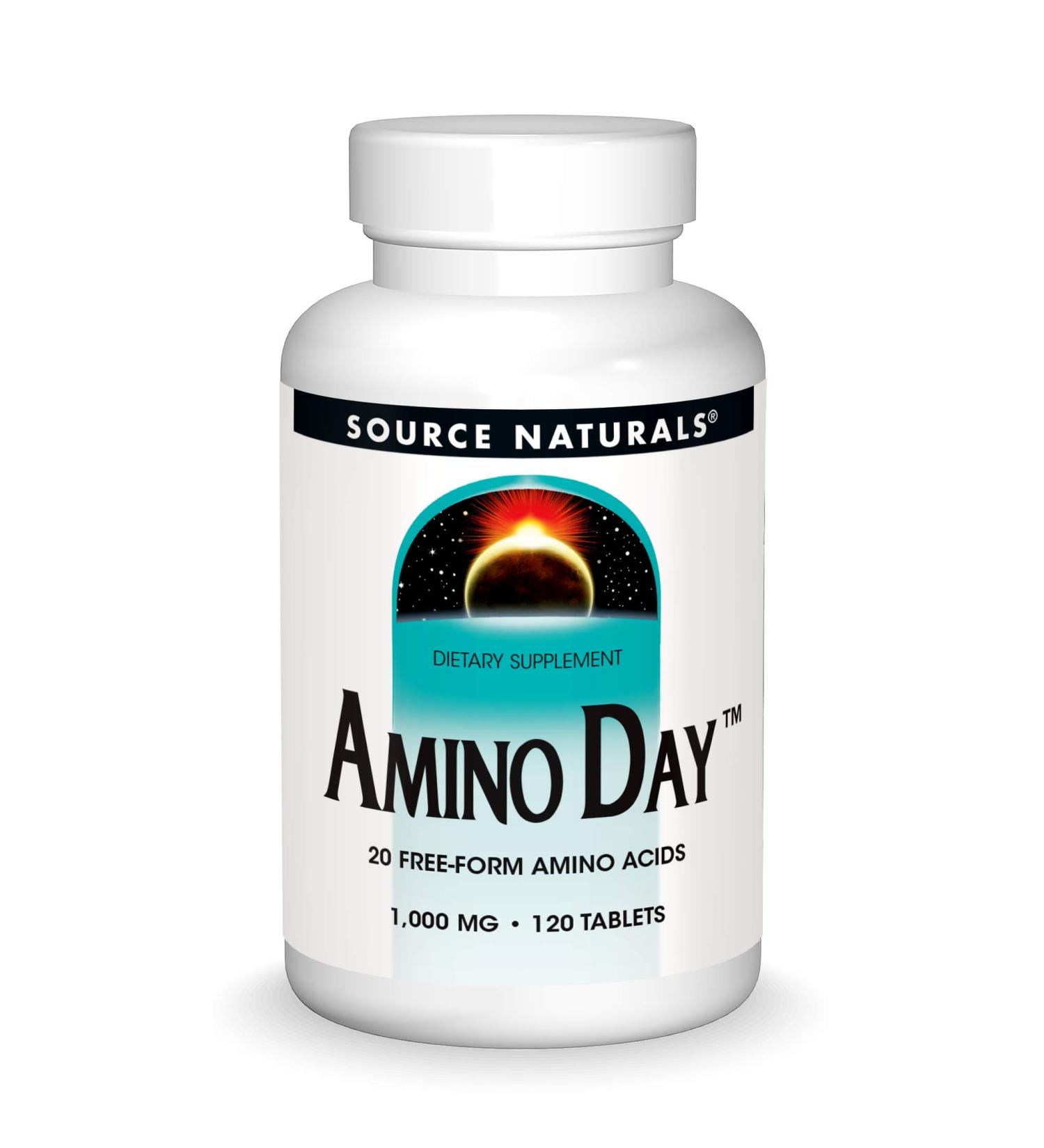 Source Naturals Amino Day - 20 Free Form Amino Acids 120 Tablets, Supports Quality Dieting & Nutrition - Buy Online on GoSupps.com