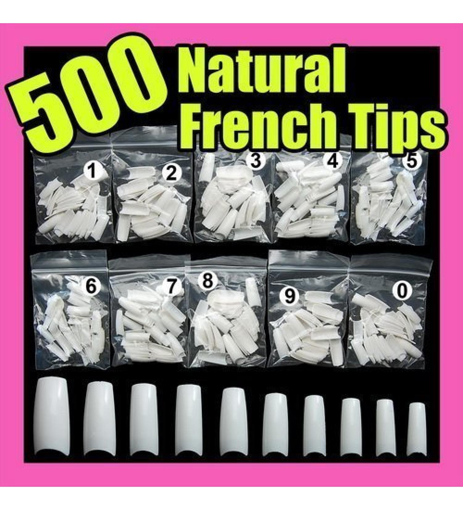 Non Brand 500 White False French Nail Art Tips Uv Acrylic 064
