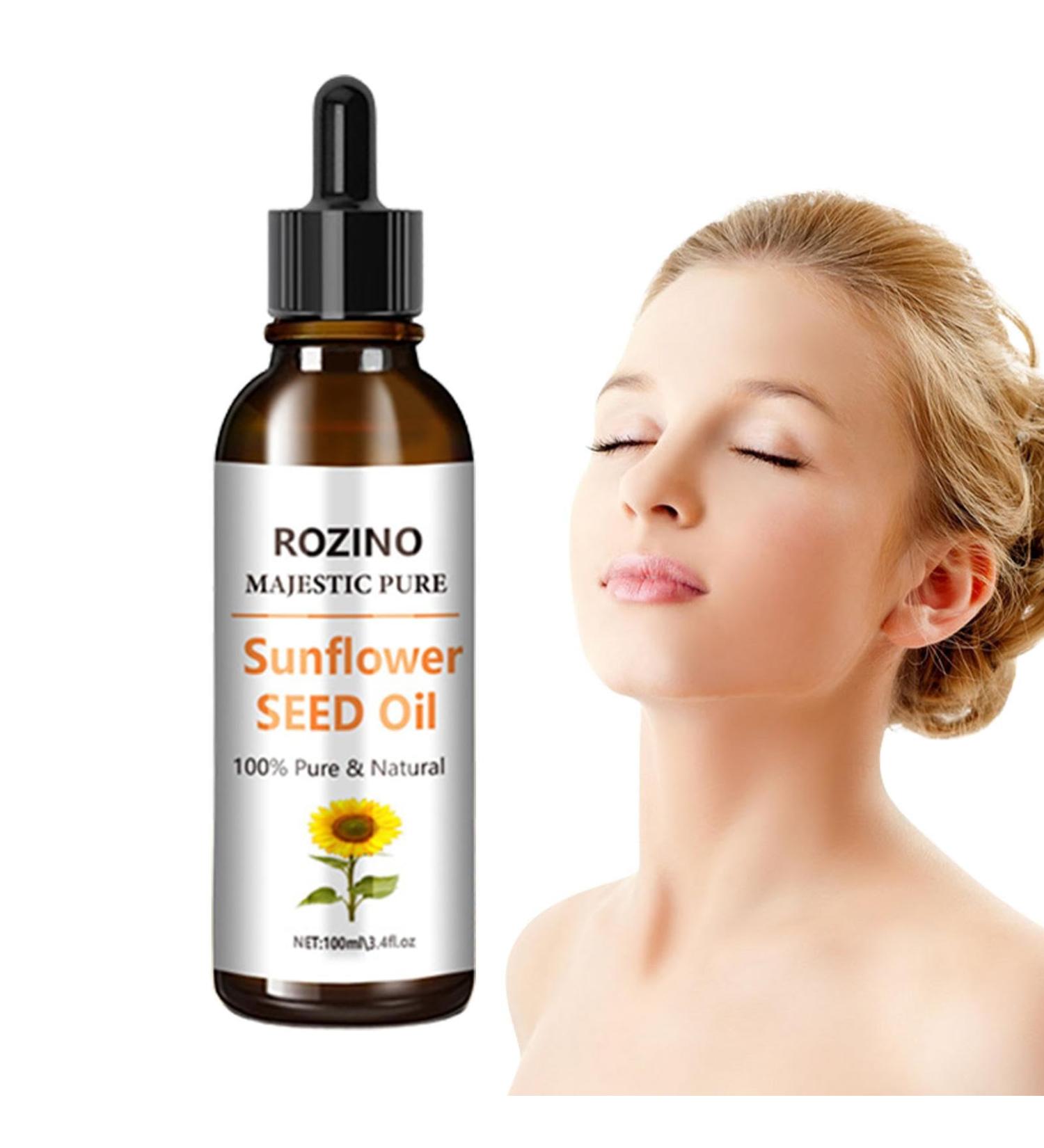 Organic Mix Sunflower Oil - 3.5oz Essential Aromatherapy Carrier Oil for Skin Hair & Massage | Voihamy - Buy Online on GoSupps.com