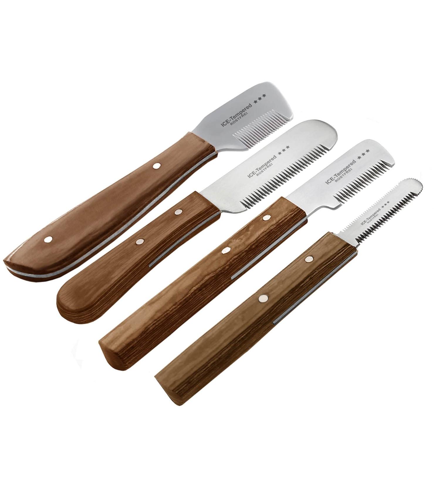 Premium Trimmeters Set for Dogs & Cats | 4-Part Comb & Stainless Steel Fur Knife for All Coat Types - Buy Online on GoSupps.com