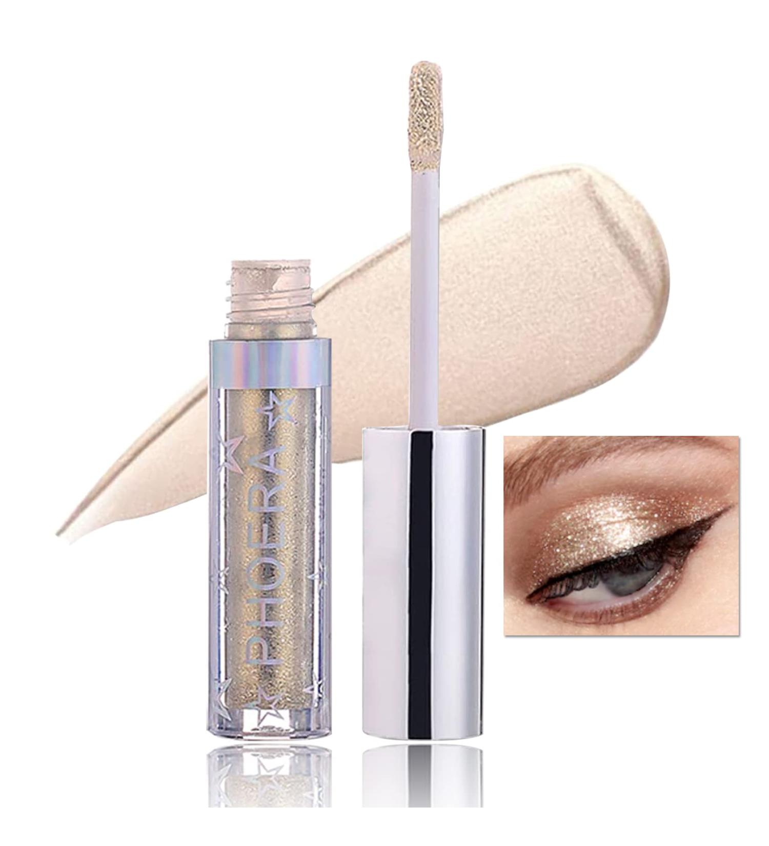 Liquid Glitter Eyeshadow Long Lasting Waterproof Glitter Liquid Eyeshadow Metallic Pigments Shining Eye Shadow Glitter Eyeliner Makeup(A01) Set 1 - Buy Online on GoSupps.com