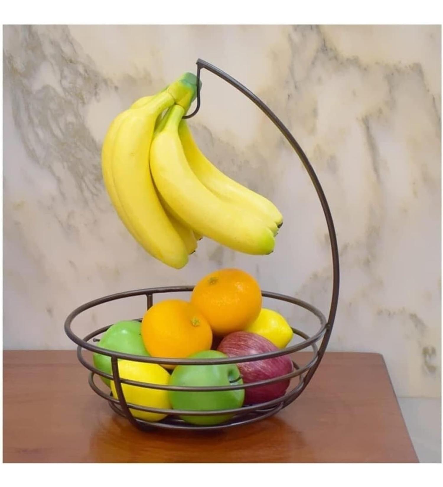 Kitchen Countertop Fruit Rack Fruit Basket Fruit Basket Bowl Wire Fruit Basket with Banana Hanger Fruit Bowl for Kitchen Countertop Storage Banana Holder with Fruit Storage Fruit Trays (Color : A) - Buy Online on GoSupps.com