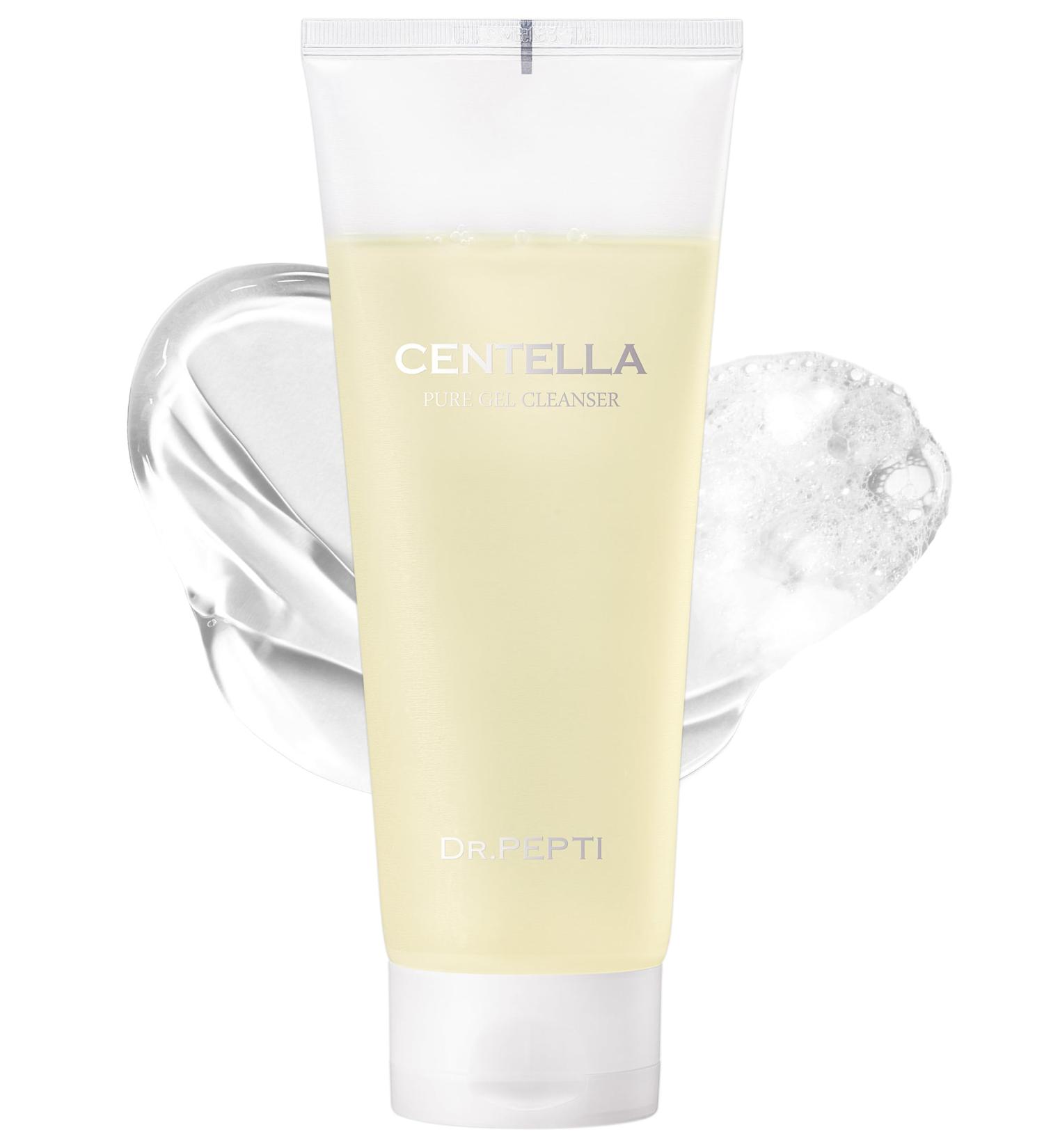 DR.PEPTI Centella Pure Gel Cleanser - Korean Face Wash Gentle Daily Cleanser for Sensitive Dry Skin with Salicylic Acid BHA Peptides - pH Balanced Gel to Bubble Wash 6.76 fl.oz. - Buy Online on GoSupps.com