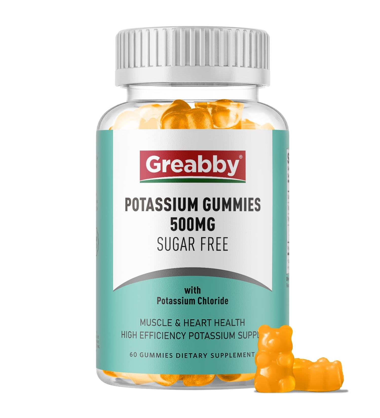 Potassium Gummies Potassium Chloride for Adults 60 Servings Sugar-Free Potassium Supplement Muscle Relief & Heart Health for Women Men Electrolyte Balance Efficient Potassium Supply 1 - Buy Online on GoSupps.com