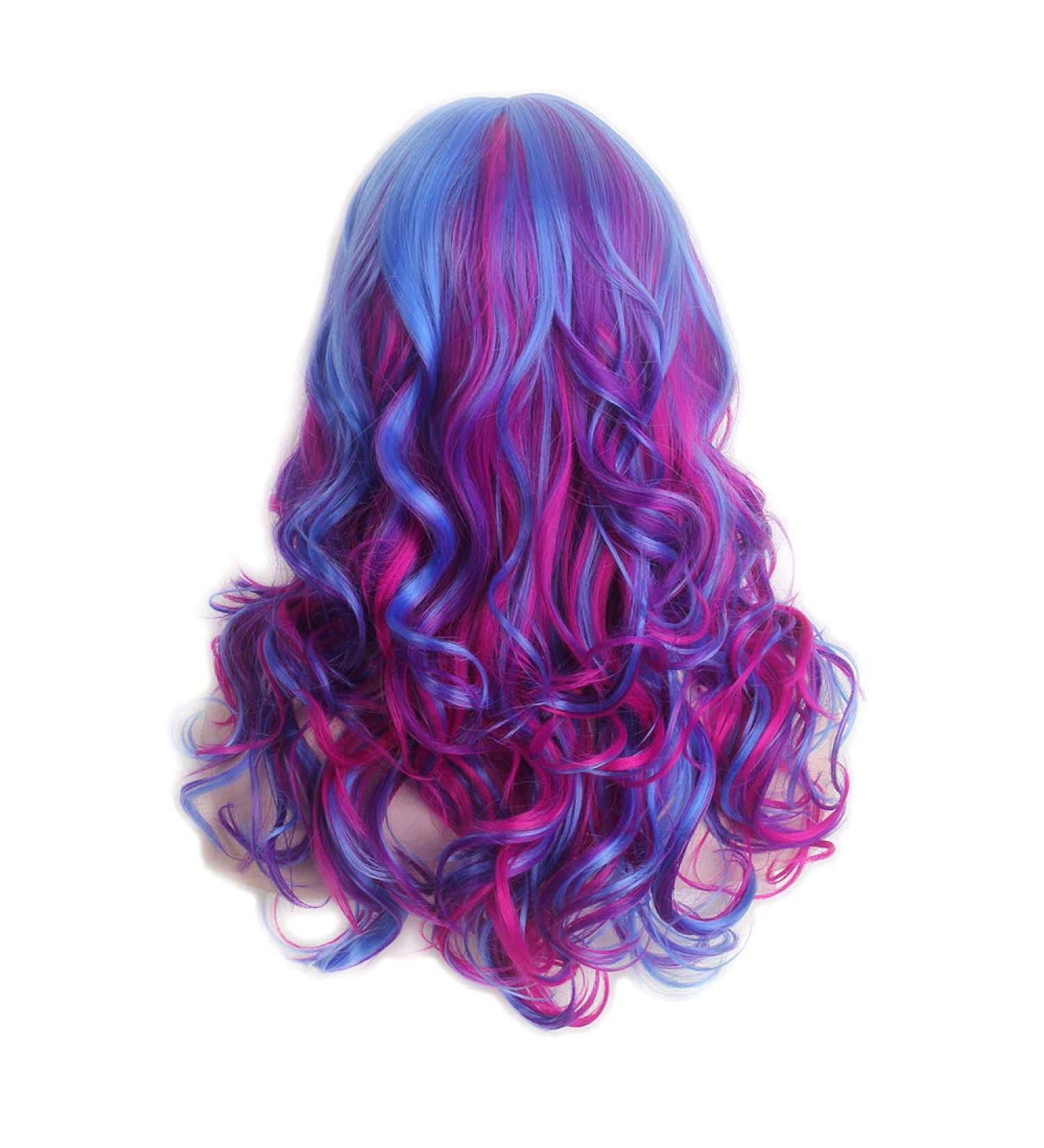 Stfantasy Ombre Dirty Pink Long Curly Wigs for Women | Natural Layered Synthetic Hair for Cosplay & Parties - Buy Online on GoSupps.com