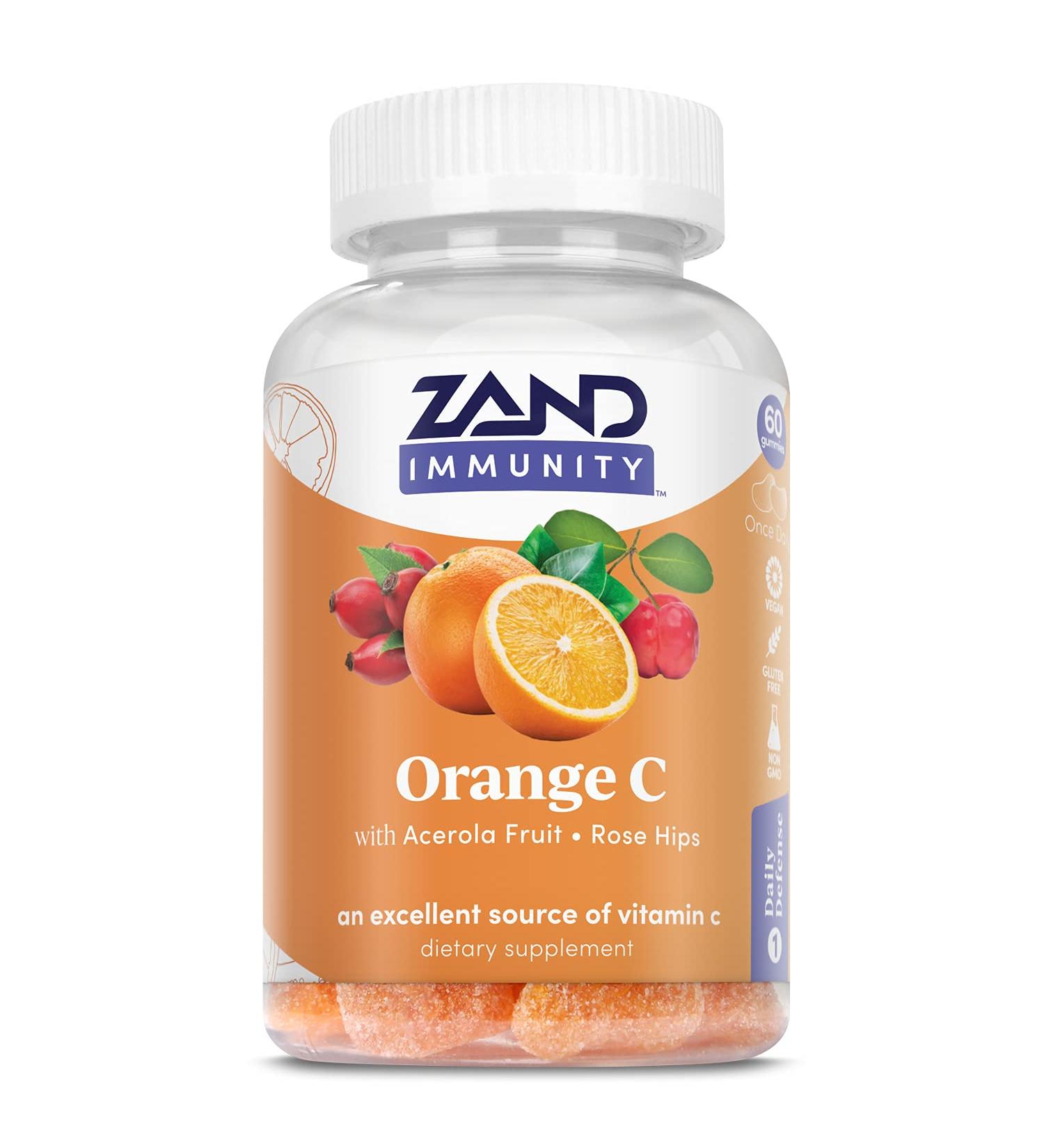 Zand Orange C Gummies - Immune Support with Vitamin C & Acerola for Adults & Kids | 60 Count - Buy Online on GoSupps.com