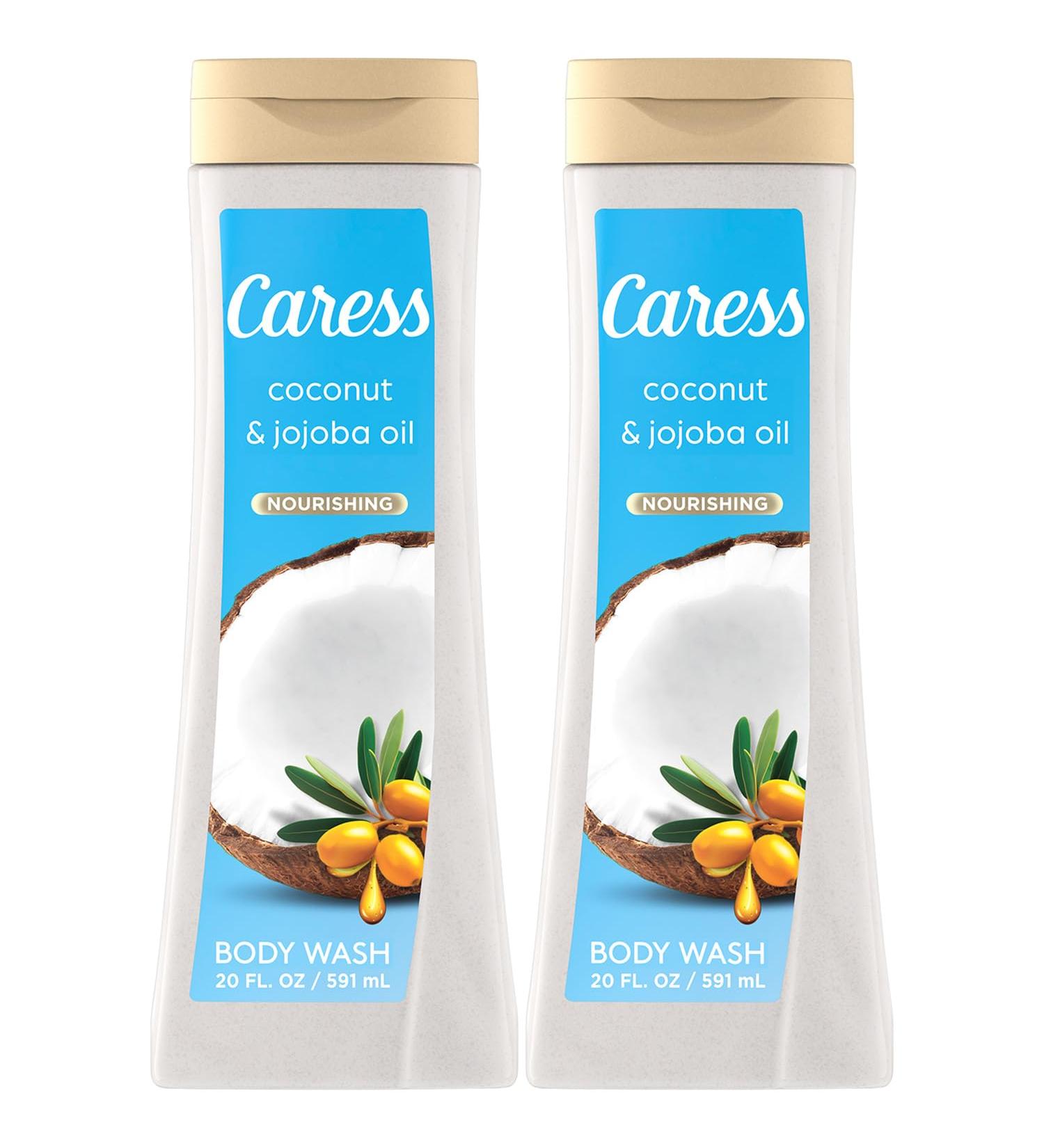 Caress Body Wash Nourishing Coconut & Jojoba Oil 2-Pack Bath & Shower Essentials for Soft Smooth Skin 20 Oz Ea - Buy Online on GoSupps.com