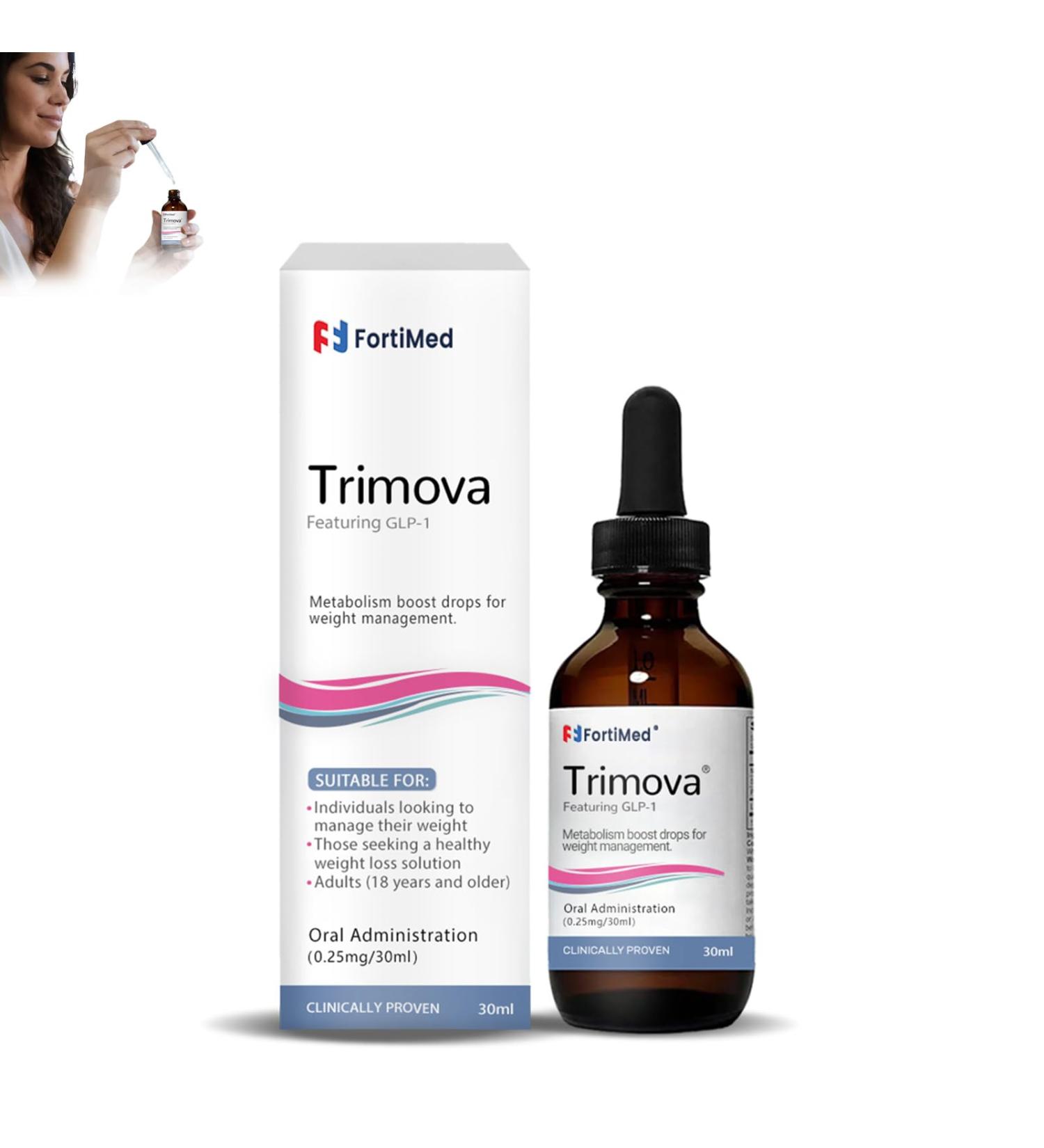 Trimova Vitamin Drops for Metabolism - 1 Fl Oz | Boost Energy & Wellness for Men & Women - Buy Online on GoSupps.com