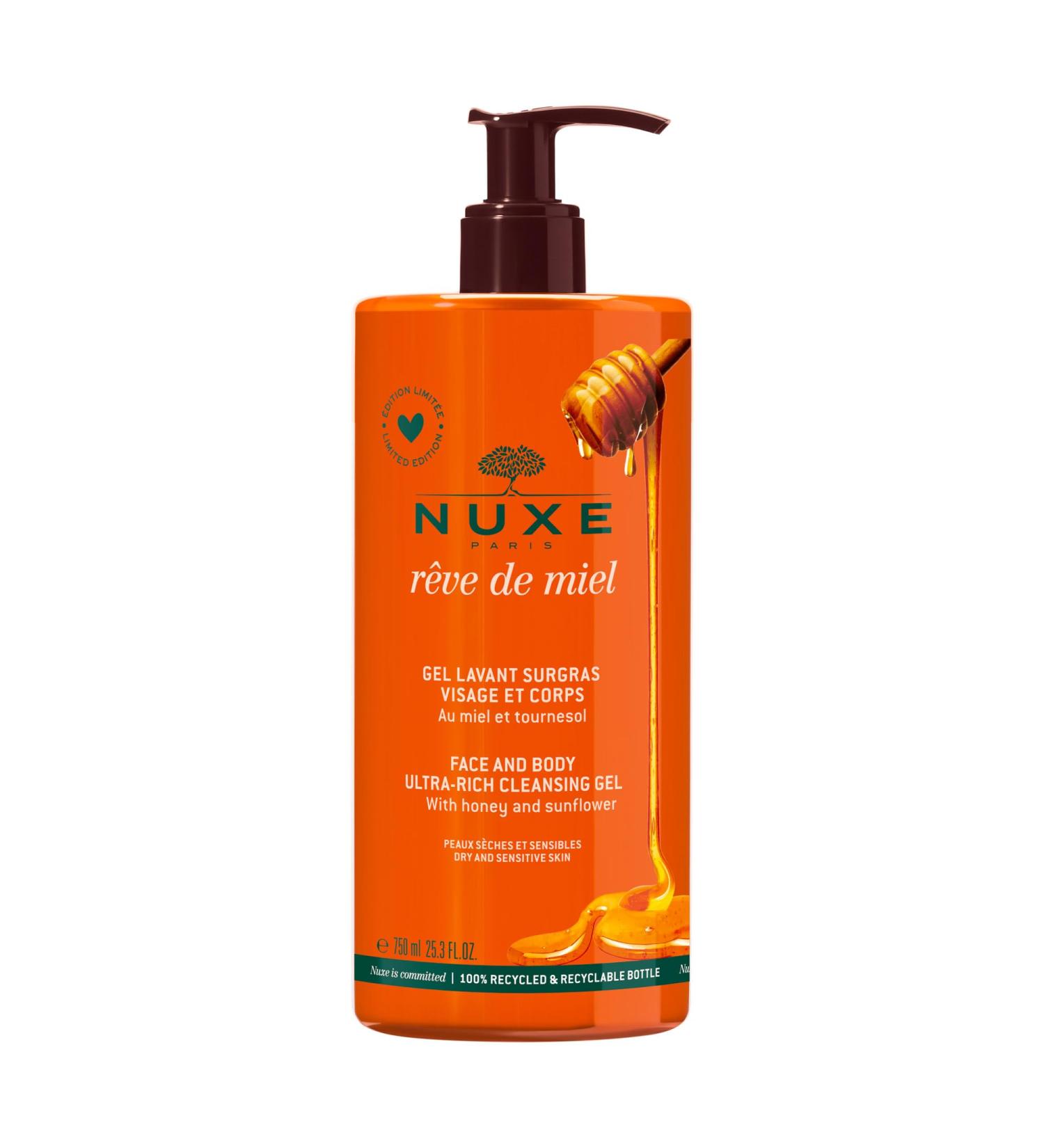 Nuxe r ve miel gel lavant surgras visage et corps 750ml Amande 1 unit (Lot de 1) - Buy Online on GoSupps.com