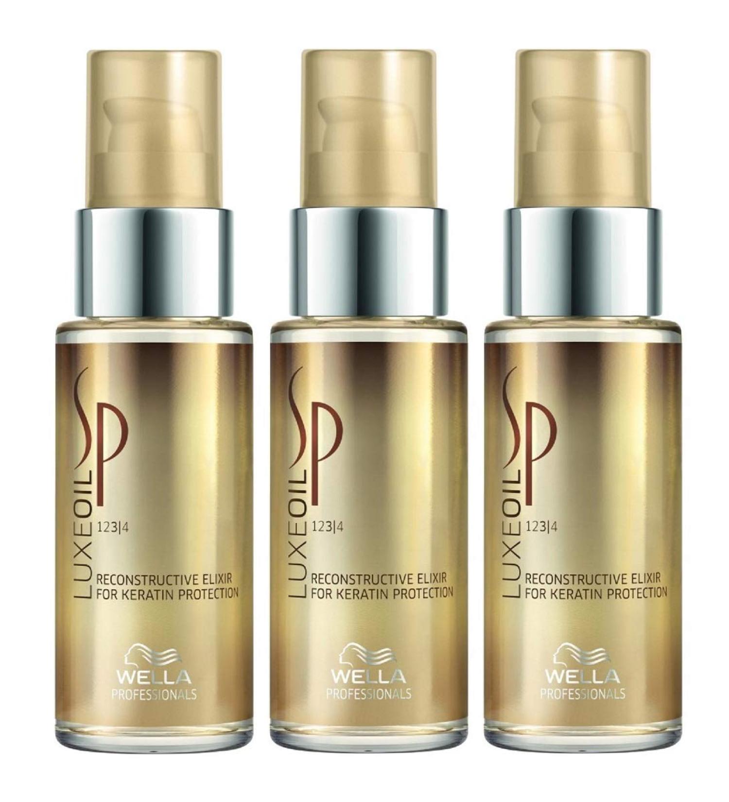 3er Wella SP System Professional Luxe Oil Reconstructive Elixir 30 ml Almond 30 ml (pack of 3)