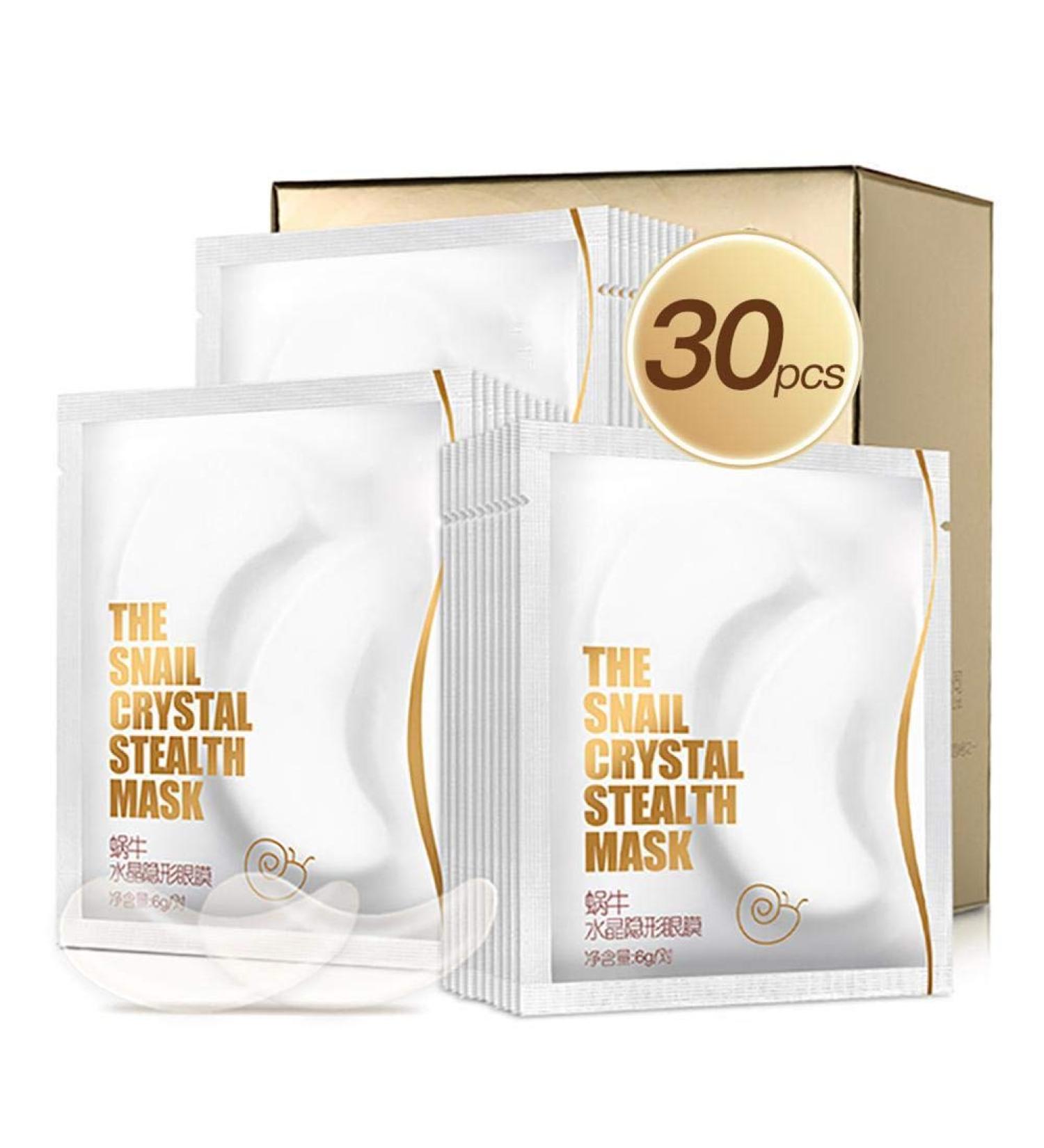 Shop Sonew 30 Pairs Eye Pads - Snail Essence for Dark Circles & Swollen Eyes | Moisture & Anti-Aging Collagen Cream - Buy Online on GoSupps.com