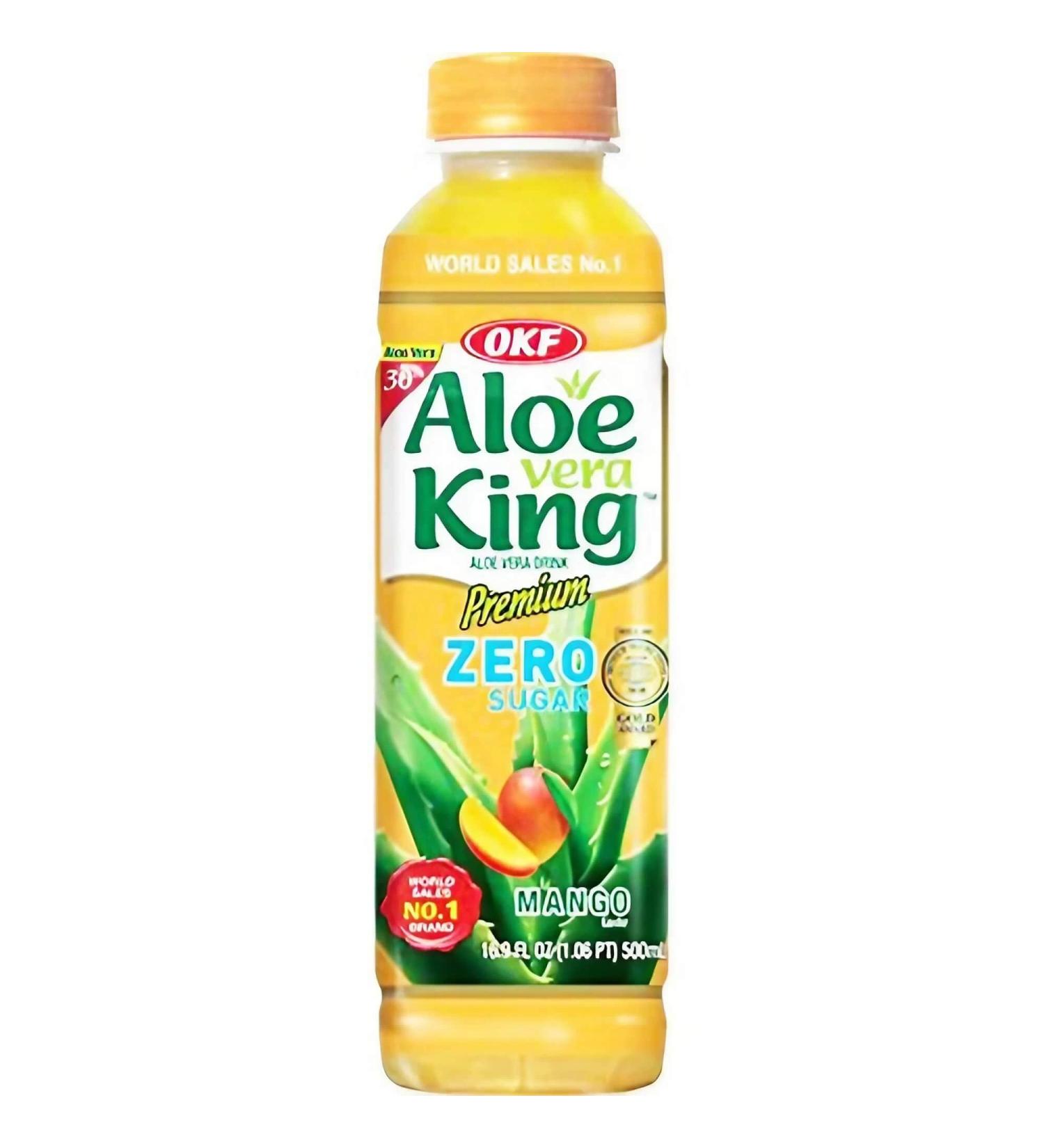 rumarkt OKF Aloe Vera King Pack of 20 Sugar-Free Aloe Vera and Mango Drinks (20 x 500ml)