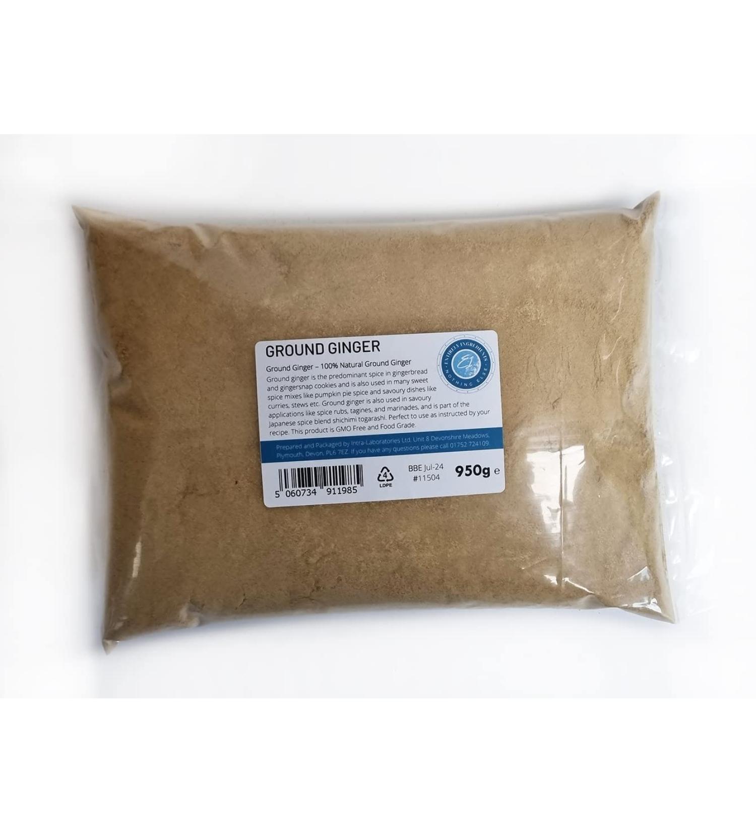 Entirely Ingredients Ground Ginger 950g - Selected for Premium Quality - Premium Food Grade - Buy Online on GoSupps.com