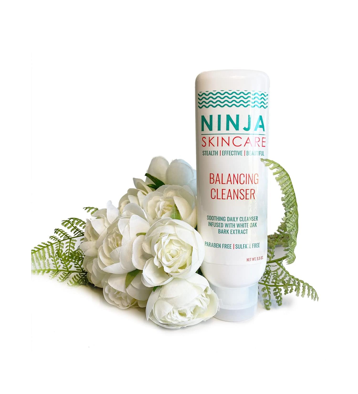 Ninja Balancing Cleanser - Sulfate & Paraben Free Facial Cleanser with White Oak Bark Extract | pH Restoring Non-Irritating Formula | 5.5 OZ - Buy Online on GoSupps.com
