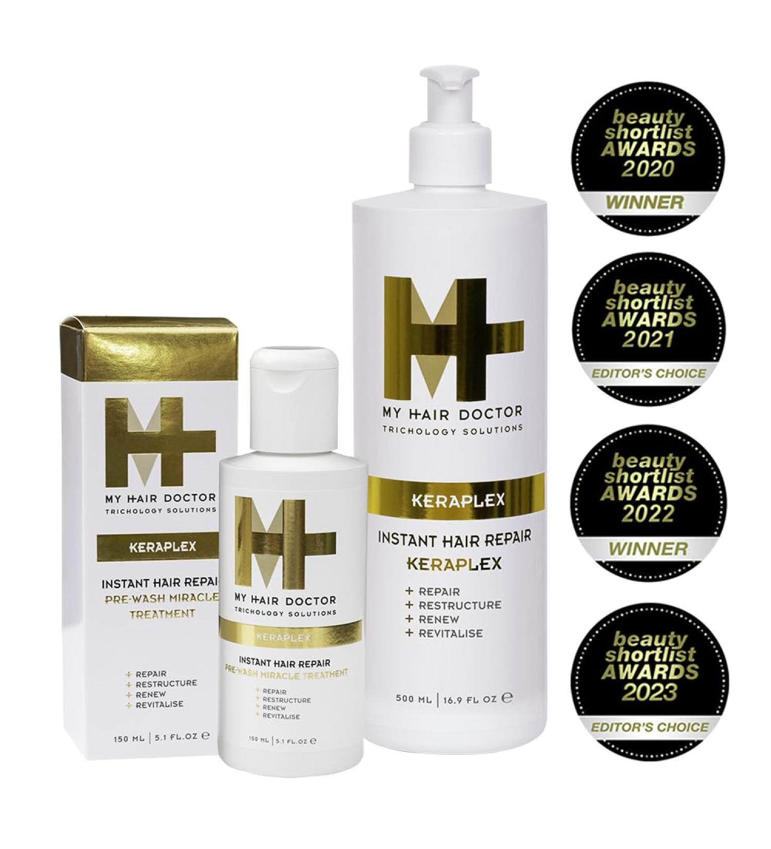  MY HAIR DOCTOR MY HAIR DOCTOR Keraplex Instant Repair Treatment for Colored Hair (1 x 500 ml 1 x 150 ml) - Buy Online on GoSupps.com