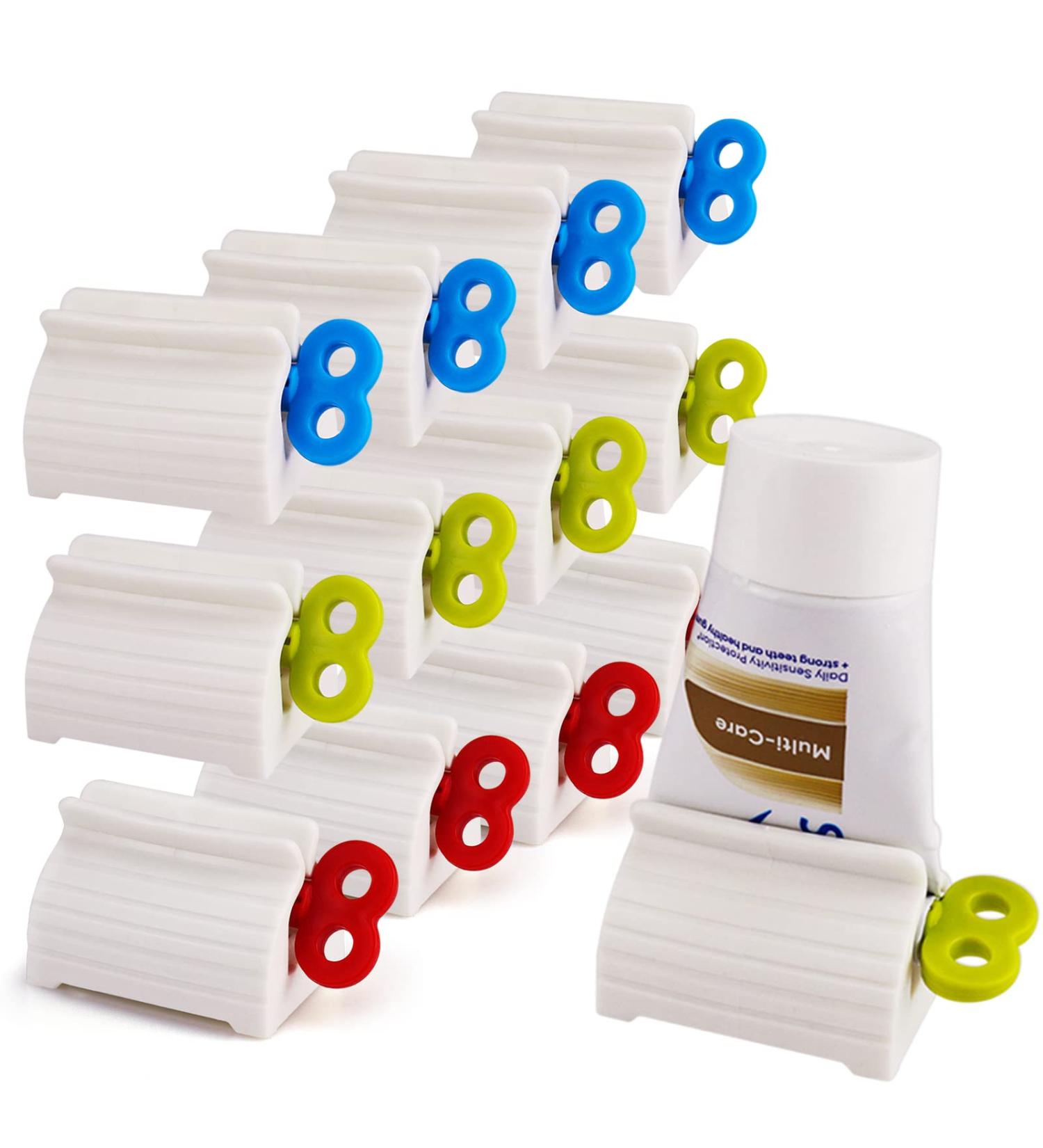 15-Piece Rolling Tube Toothpaste Squeezer and Stand - Bathroom Dispenser (3 Colors) - Buy Online on GoSupps.com