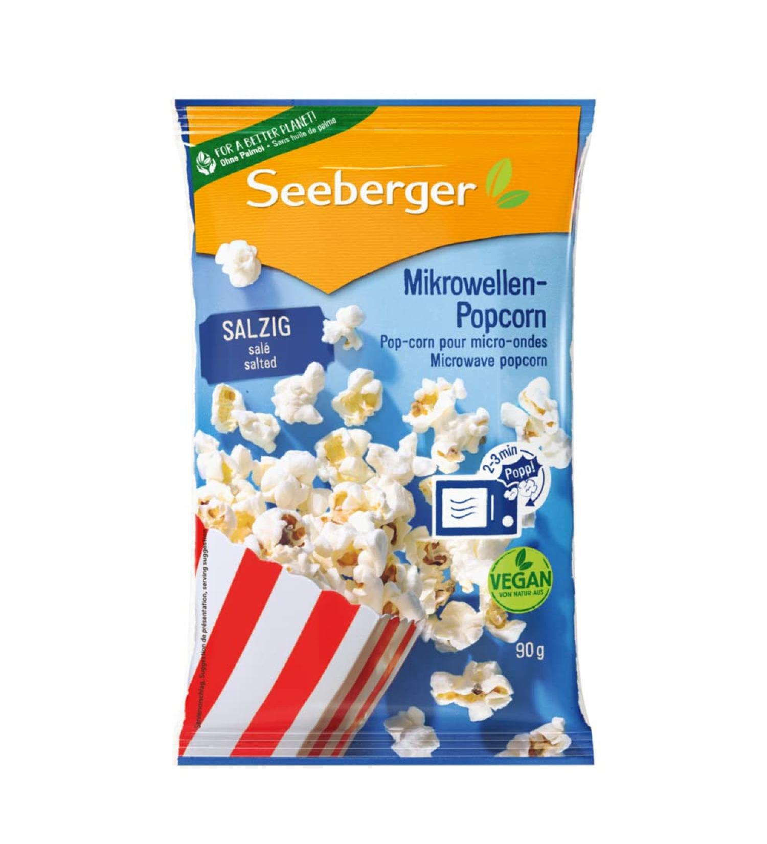 Seeberger Salted microwave popcorn (with sunflower oil)