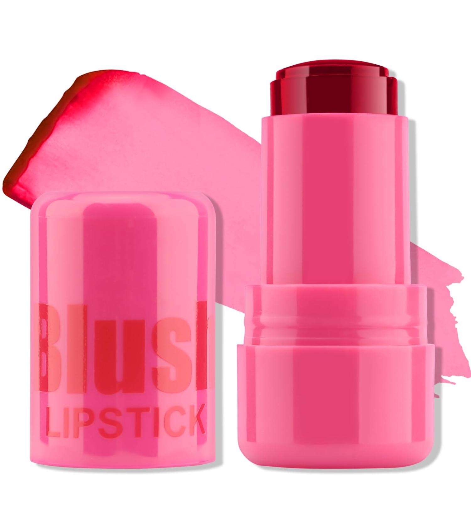 Erinde Jelly Tint Blush Stick Sheer Lip & Cheek Stain Buildable Watercolor Finish Multi-Use Jelly Tinted Lip Blush Makeup Stick Waterproof Long-lasting Matte Jelly Blush Stick #01