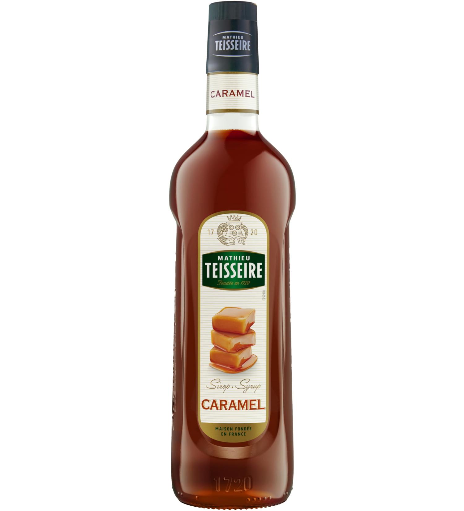 Mathieu Teisseire Caramel Syrup for Milkshakes Coffee Desserts Sodas Spritz Lemonade 1L Bottle - Buy Online on GoSupps.com
