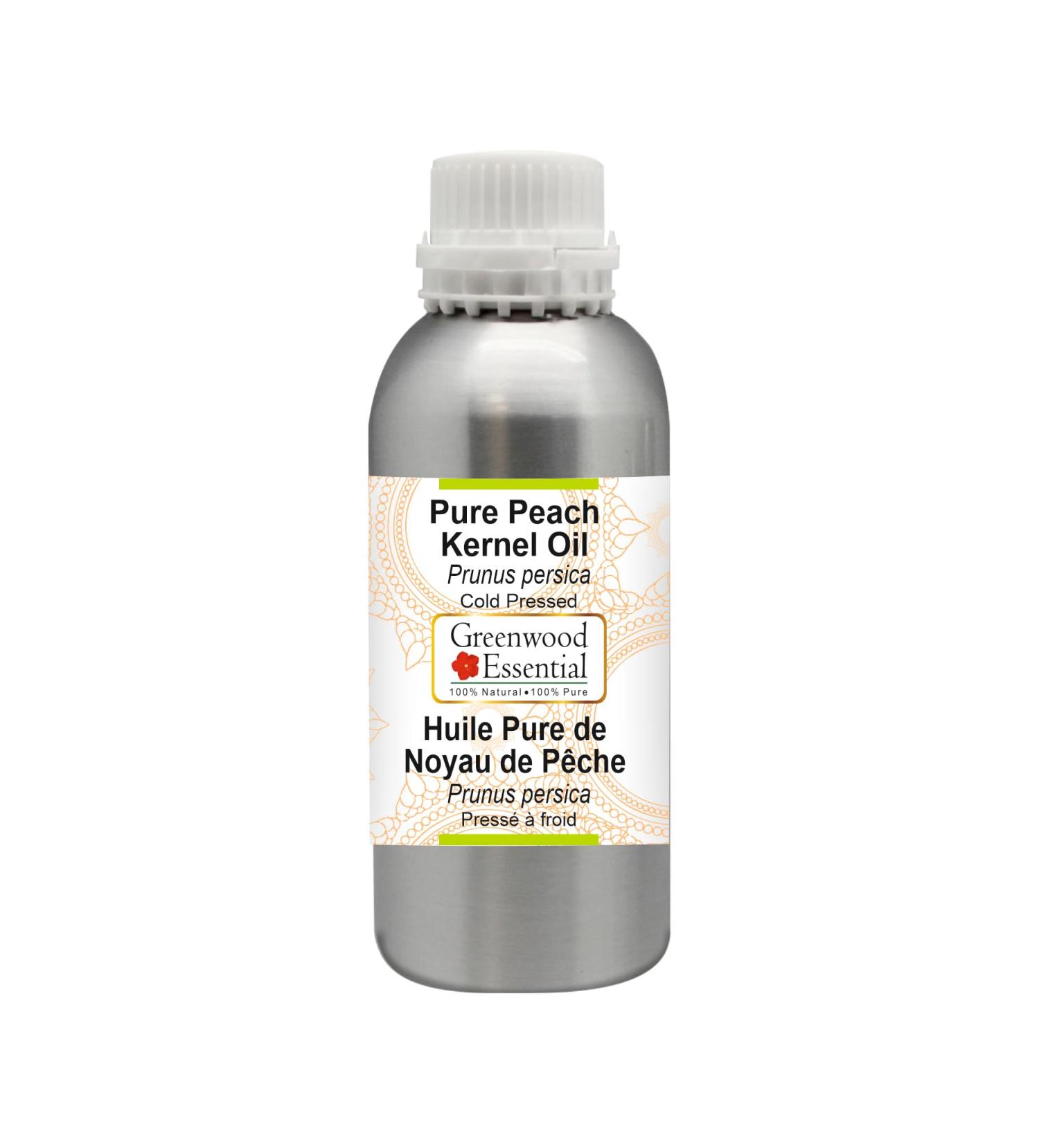 Buy Greenwood Essential Natural Peach Kernel Oil - Cold-Pressed Therapeutic Quality (1250ml) - Pure Prunus Persica Oil for Skincare & Hair Care - 1.25L - Buy Online on GoSupps.com