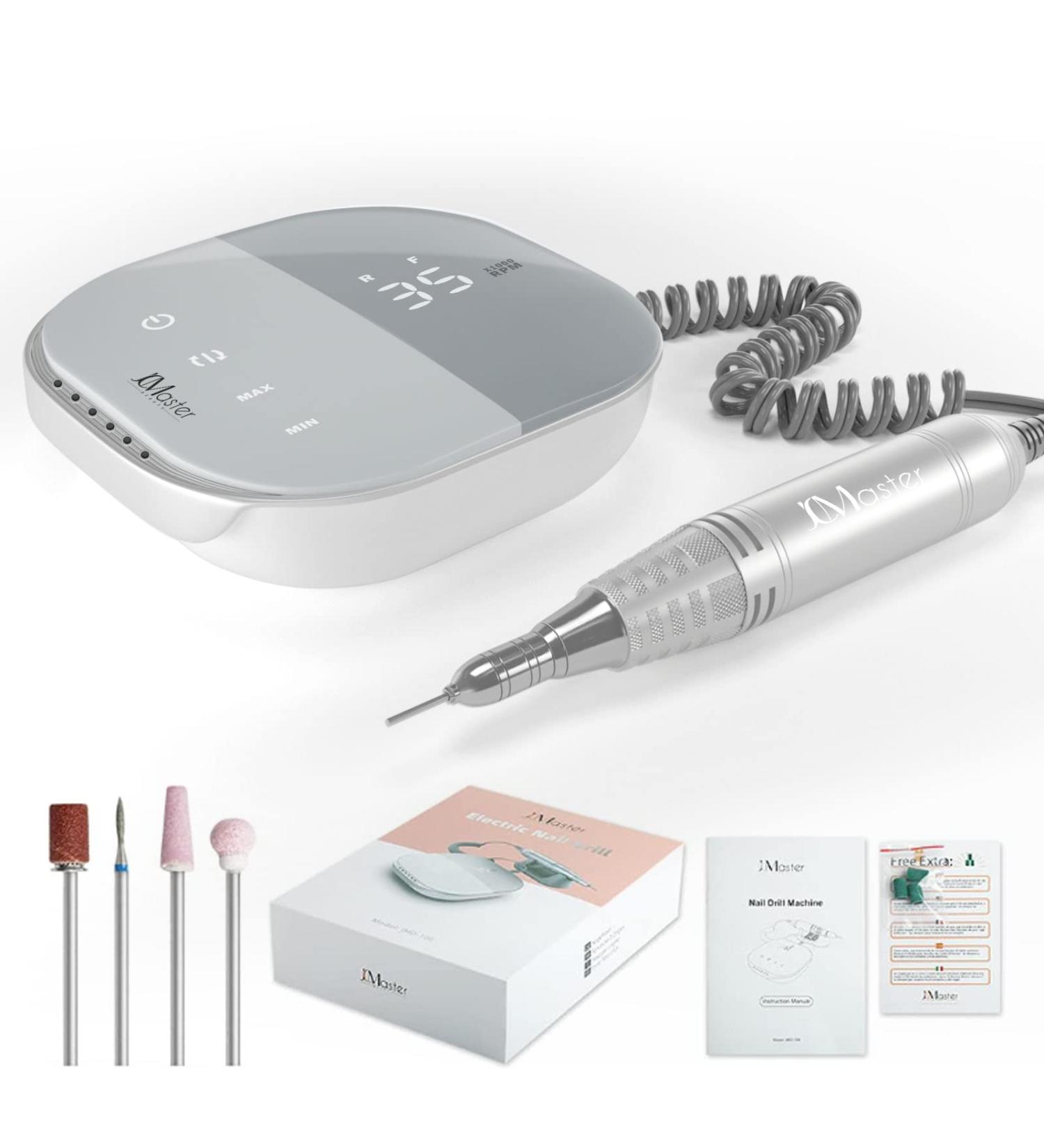 JCMASTER TouchPro+ Nail Cutter - 35000 RPM Electric Nail File with LED Display & Touch Control - Manicure & Pedicure Set for Gel & Acrylic Nails - 1 Unit - Buy Online on GoSupps.com