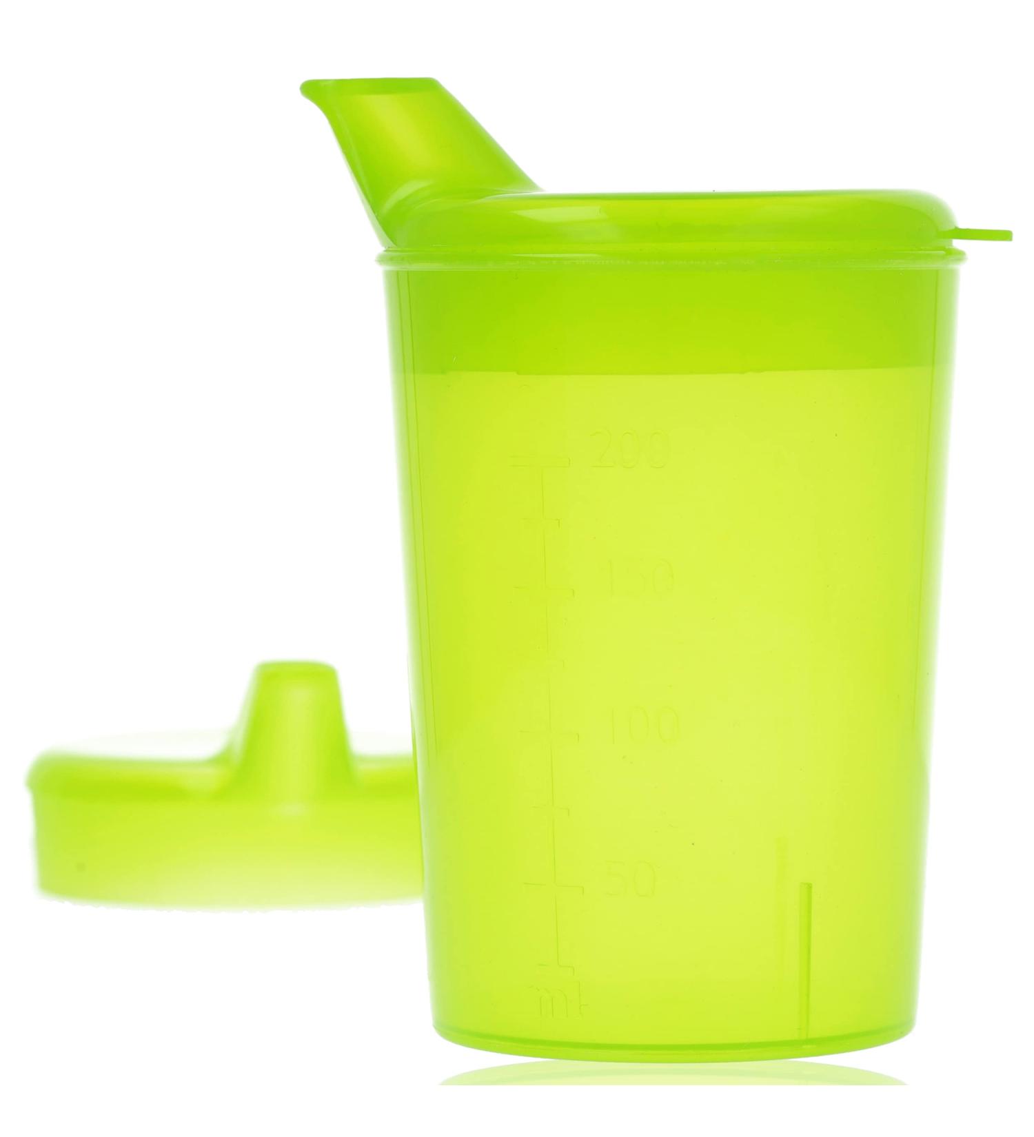 Horn Medical Beak Cup | Drinking Aid | 250ml | 2 Lids (Large & Small) | Color Selectable (Yellow) - International Shipping Available - Buy Online on GoSupps.com