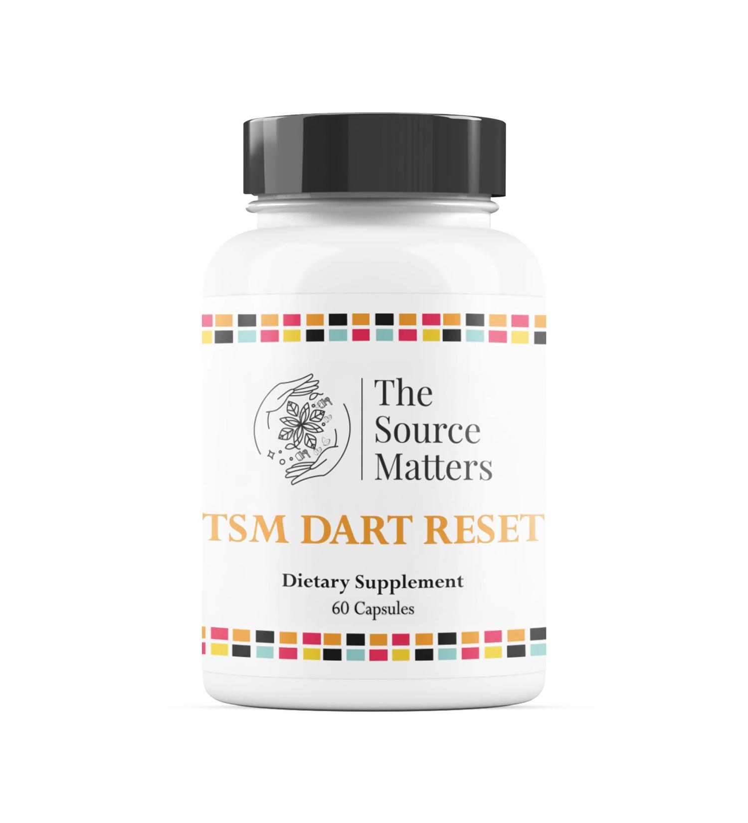 THE SOURCE MATTERS Dart Reset Dietary Supplement | Cognitive and Stress Response Formula with L-Theanine Bacopa Rhodiola and Ashwagandha for Cortisol Balance and Brain Health (60 Capsules) - Buy Online on GoSupps.com