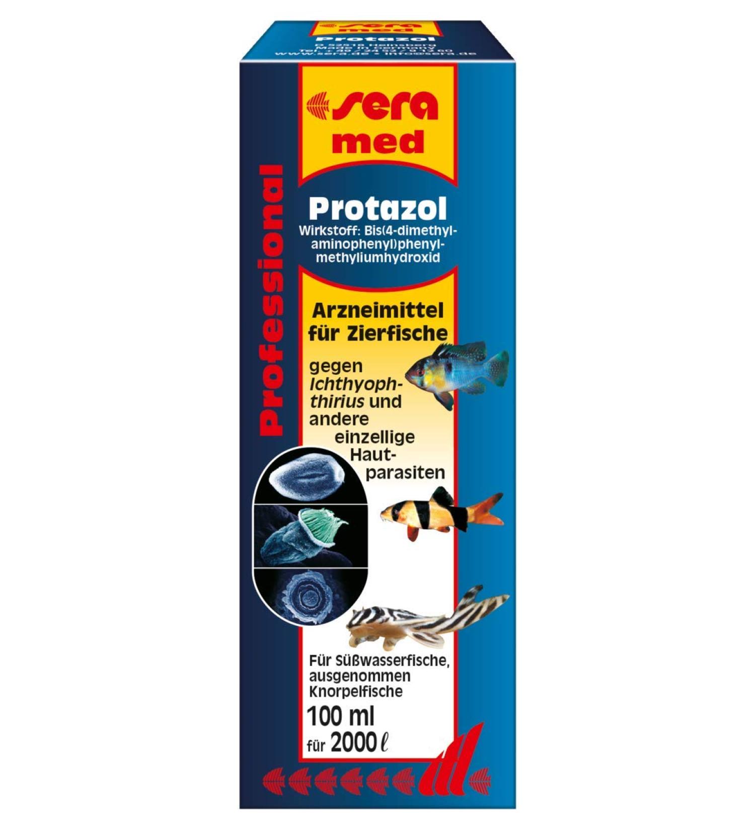 Sera Med Professional Protazole 100 ml - Effective Treatment for Fish Skin Parasites | Aquarium Medicine - Buy Online on GoSupps.com