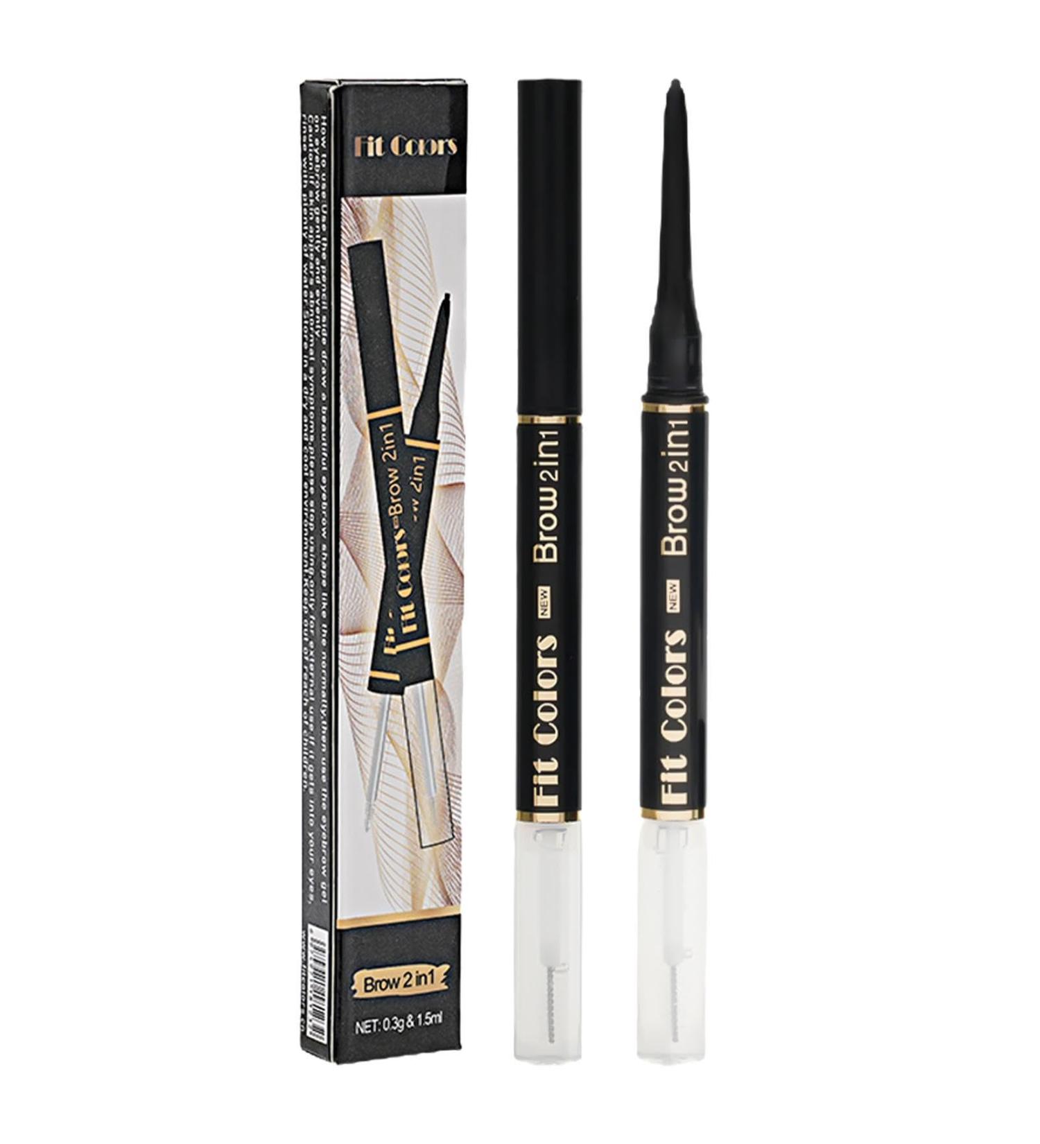 Waterproof Eyebrow Pencil | Dual-Sided Brow Makeup Pencil with Eyebrow Shaping Liquid - Ultra Precise Brow Makeup Brow Kit for Fine Tip Shapes Defines Fills 02 - Buy Online on GoSupps.com