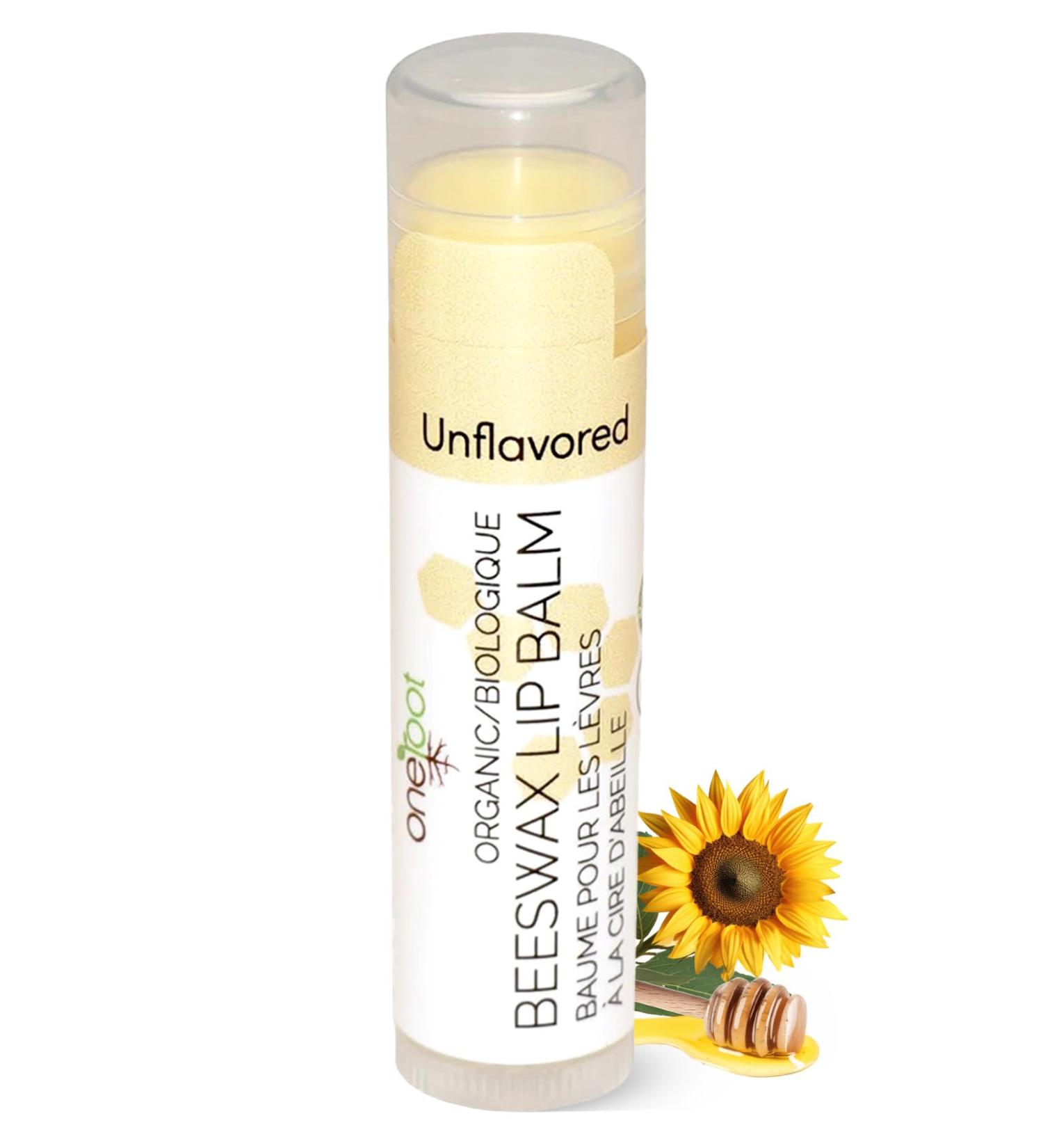 OneRoot 100% Organic Beeswax Lip Balm Unflavoured Lip Moisturizer for Dry & Cracked Lips With Coconut Oil Vitamin E Rosemary & Calendula Extract Hydrating Natural Lip Care (0.15oz) - Buy Online on GoSupps.com