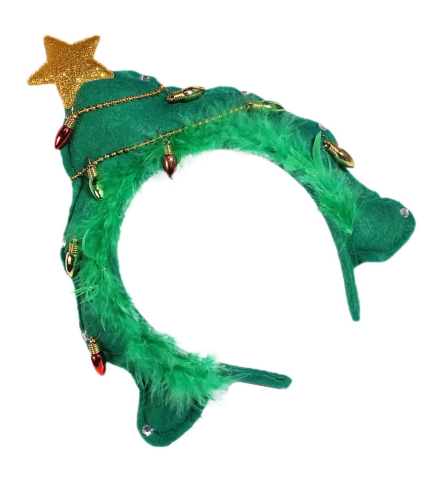 DEARMAMY Glitter Xmas Tree Headband Christmas Tree Light up Headband Headbands Decorative Hairband Christmas Hair Accessories Women Xmas Tree Headband Glitter Headband Fabric - Buy Online on GoSupps.com