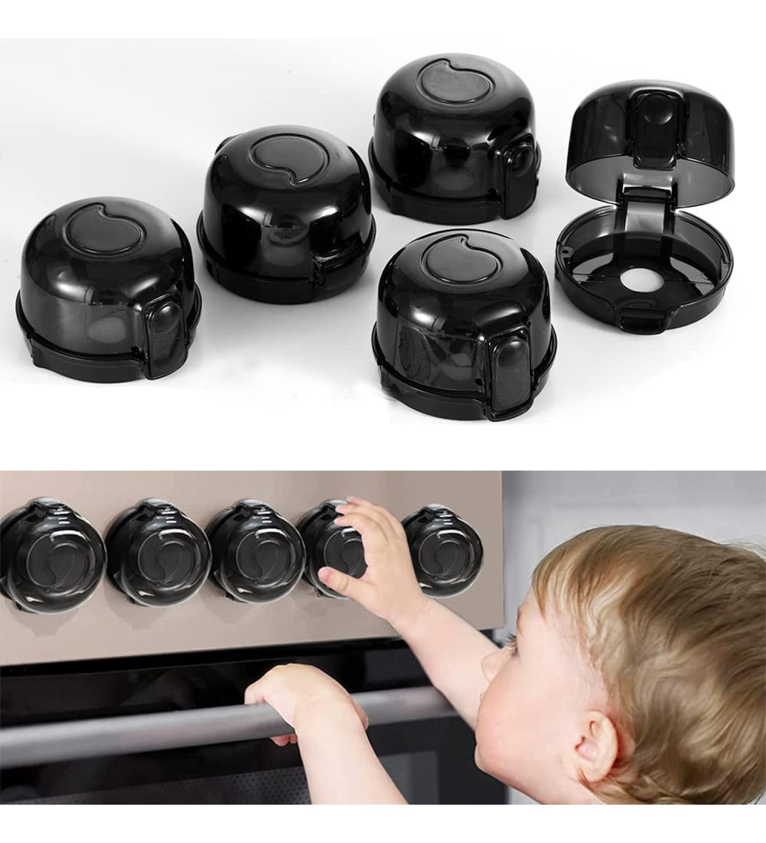 Stove Knob Covers Child Safety - Pack of 6 | Double-Key Locks Gas Stove Knob Covers | Oven Stove Baby Proof Knobs for Gas Range | Kitchen Childproof Universal Design - Buy Online on GoSupps.com