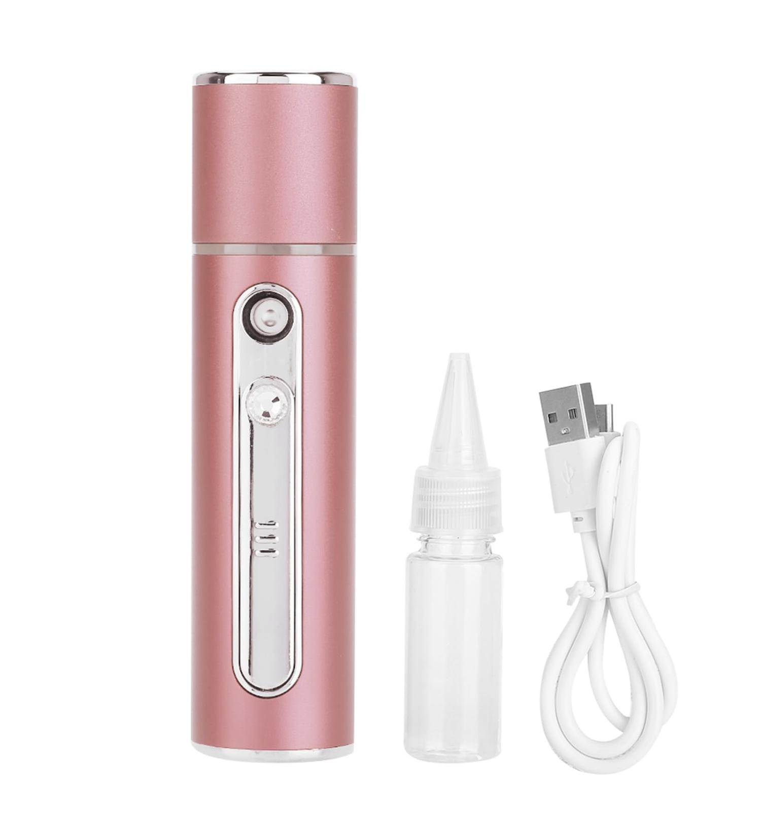 Generic Nanoscale Atomization Sprayer Handy Nano Mist Brighten Skin Tone with Oil Water Balance for Summer (Rose Aluminum Alloy + 2000 Power Bank) - Buy Online on GoSupps.com