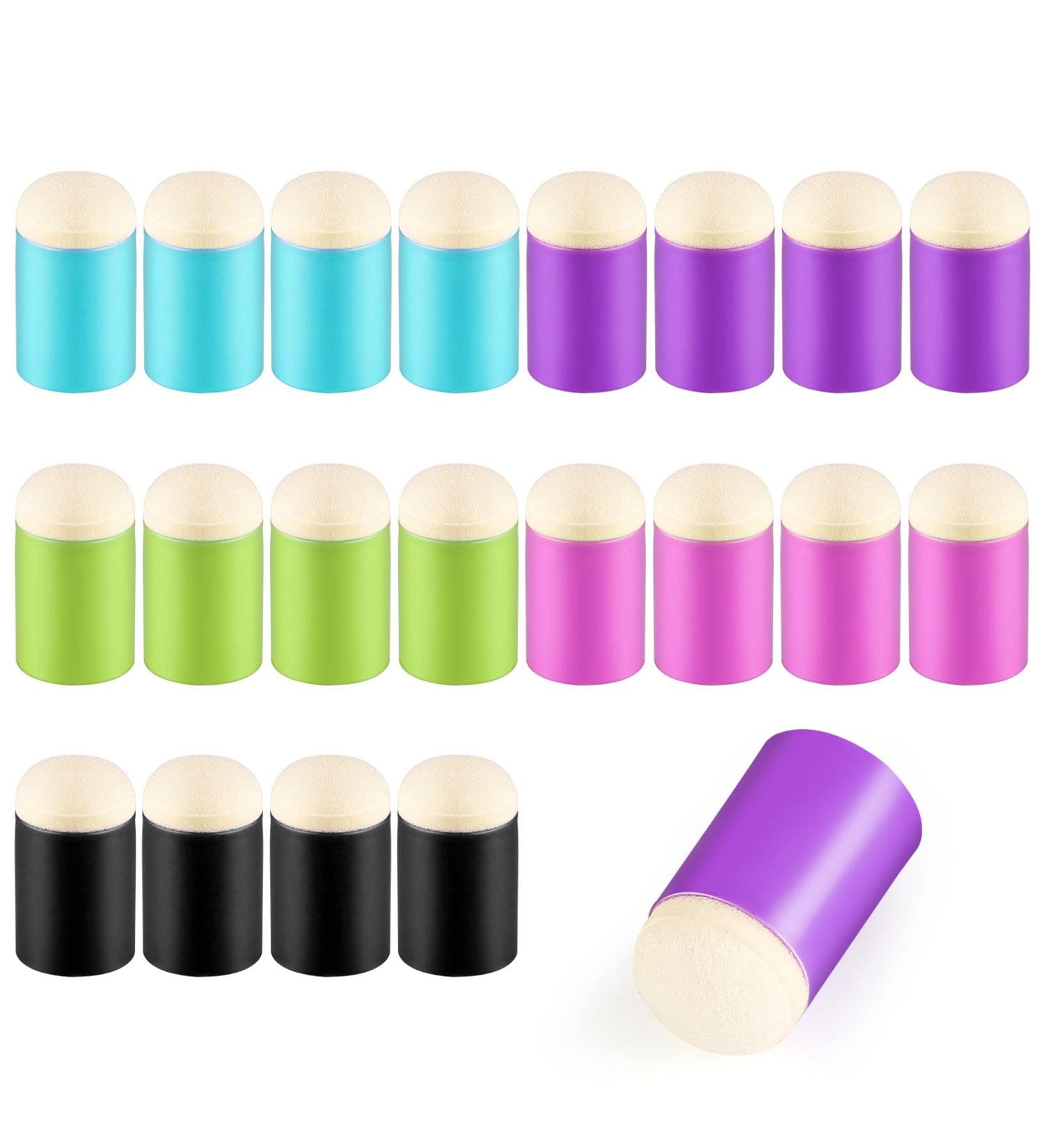 20 Pcs Finger Sponge Daubers - Assorted Colors for Painting, Drawing & Card Making - Buy Online on GoSupps.com
