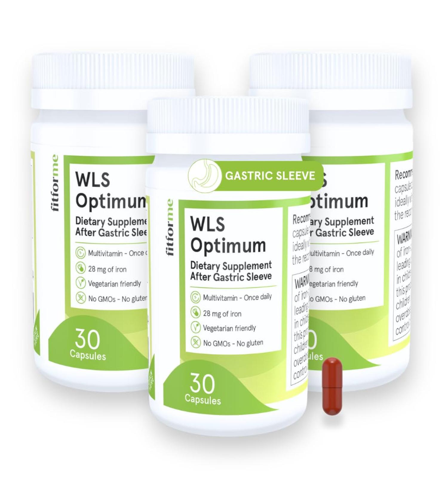 FitForMe Bariatric Multivitamin Tailored for Gastric Sleeve Surgery One-a-Day Capsule 3-Month Supply 90 Count Easy-to-Swallow WLS Optimum Capsule Scientifically Formulated for Men & Women 90 Count (Pack of 1) Capsu  - Buy Online on GoSupps.com