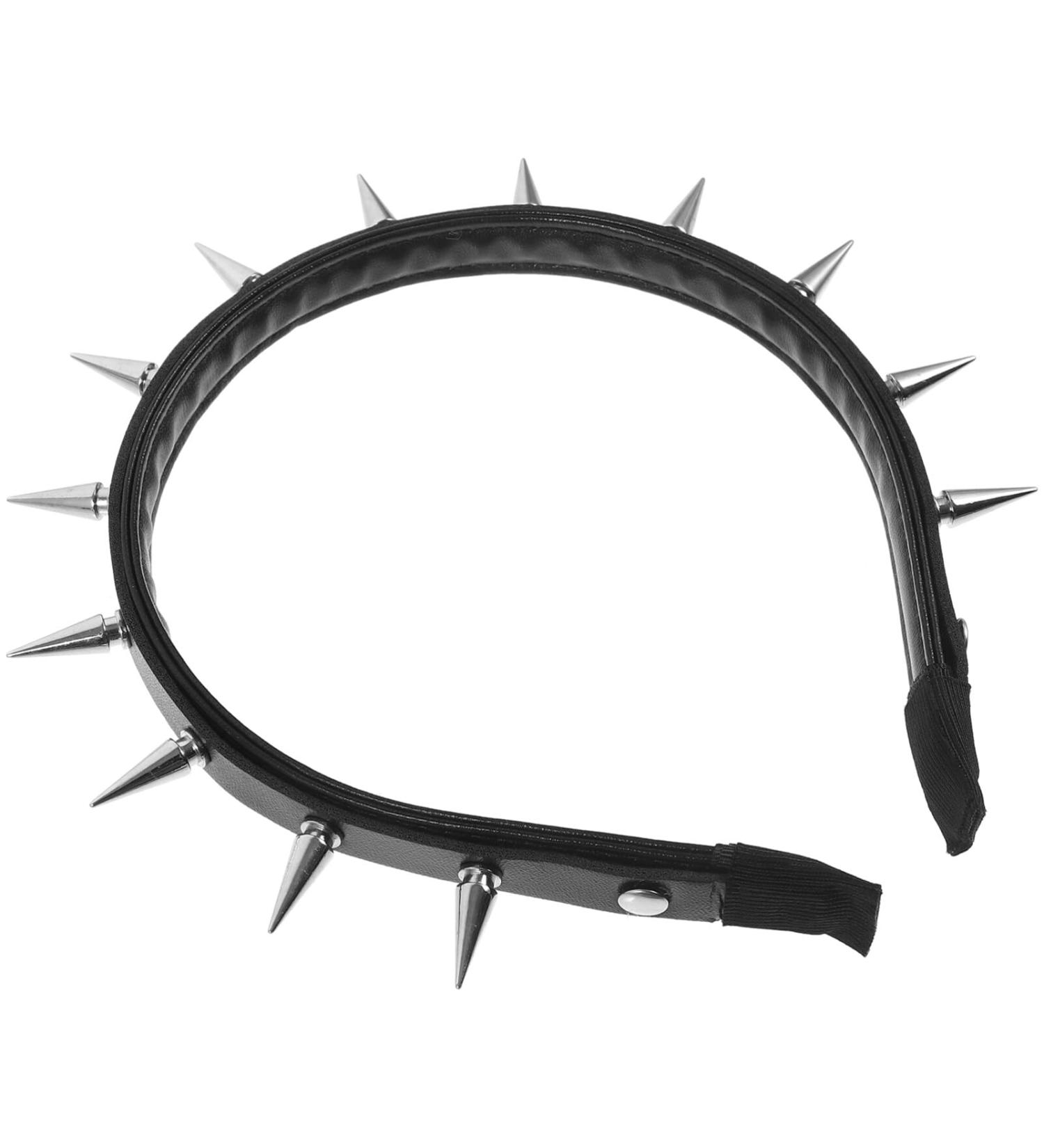CALLARON Black Spiked Headband Festival Headband Gothic Spiky Rivet Headbands Gothic Crown Spike Headband Costume Party Accessories for Women Girls - Buy Online on GoSupps.com