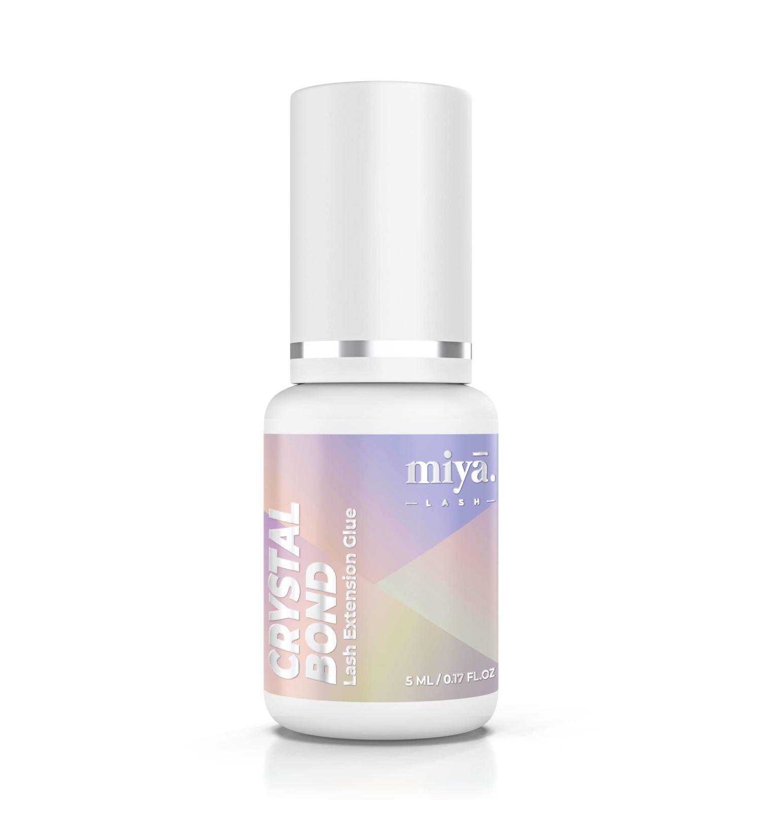 MIYA LASH Crystal Bond Professional Eyelash Extension Glue | 8 Weeks Retention | 1-2 Sec Dry Time | Volume & Classic Adhesive | Extra Strong Clear Lash Glue 5ml - Buy Online on GoSupps.com