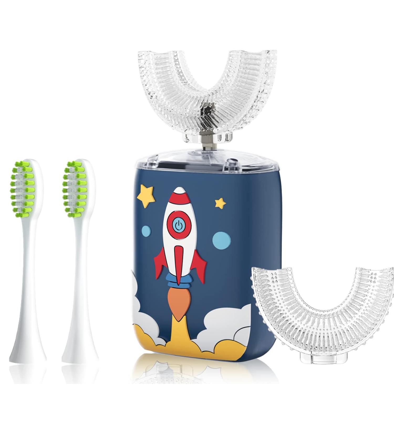 Kids U Shaped Electric Toothbrush - Cartoon Sonic 4 Brush Heads 6 Modes 360-Degree Cleaning IPX7 Waterproof (Ages 8-15 - Buy Online on GoSupps.com