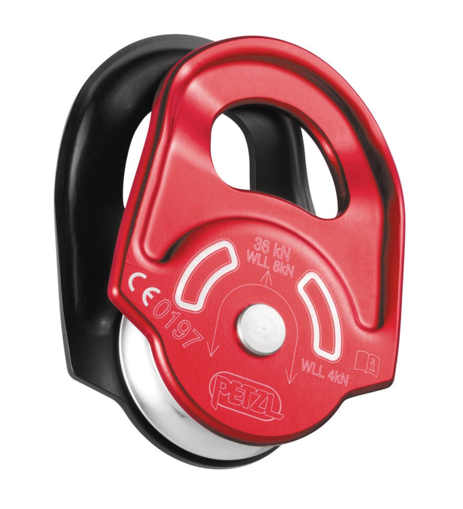 Petzl - Rescue, High-Strength Pulley with Swinging Side Plates Red