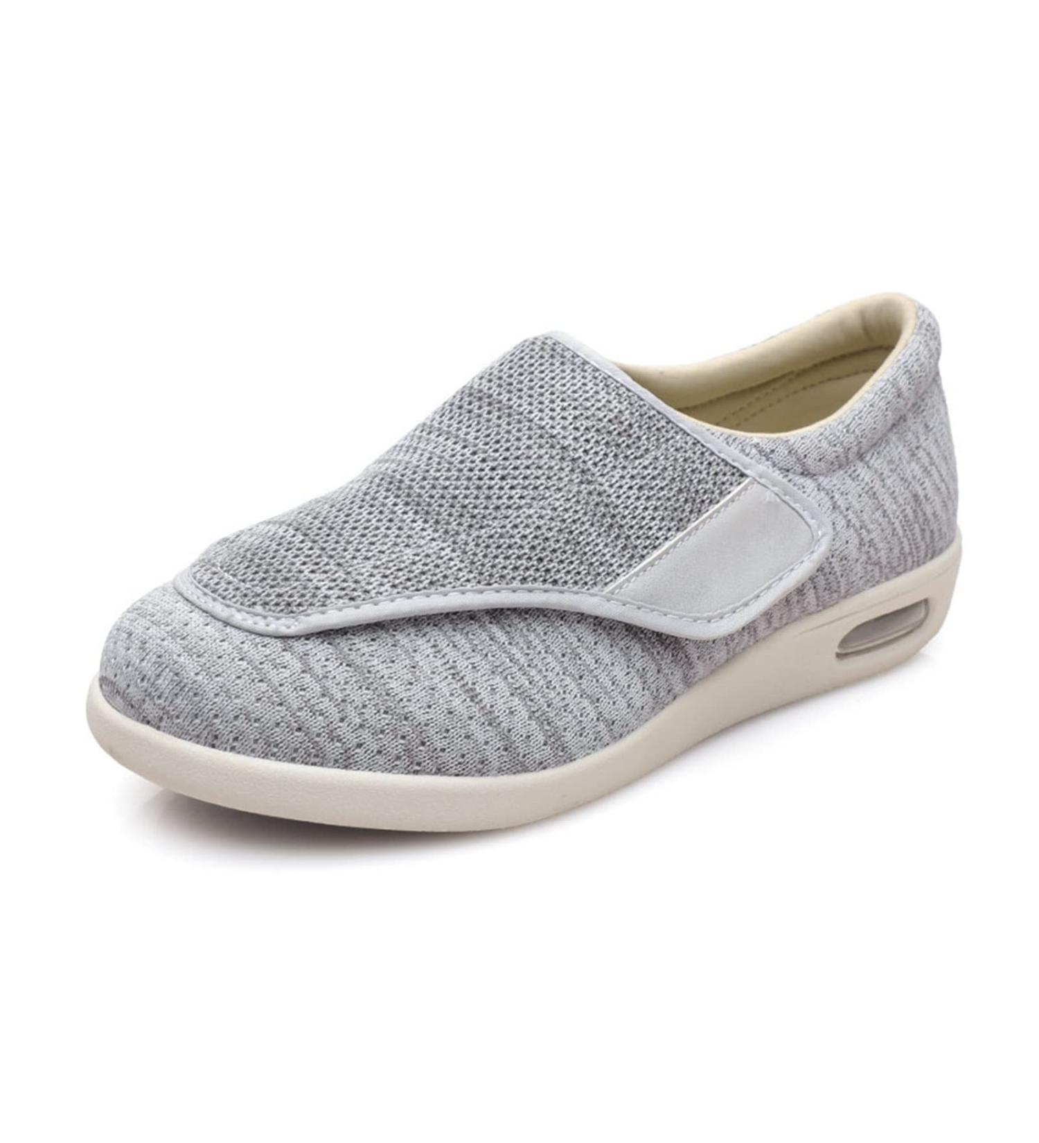 Yytcsjz Men Adjustable Diabetic Shoes - Light Grey, Extra Wide, Breathable Summer & Autumn Boots for Elderly Diabetic with Swollen Feet & Edema - Size 12 - Buy Online on GoSupps.com