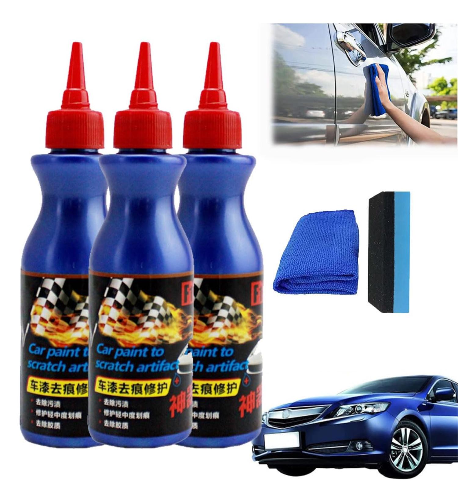 Scratch Repair Wax for Car Professional Car Paint Scratch Repair Agent Car Wax Scratch Remover Car Scratch Repair Wax with Wipe & Spong (3PCS) - Buy Online on GoSupps.com