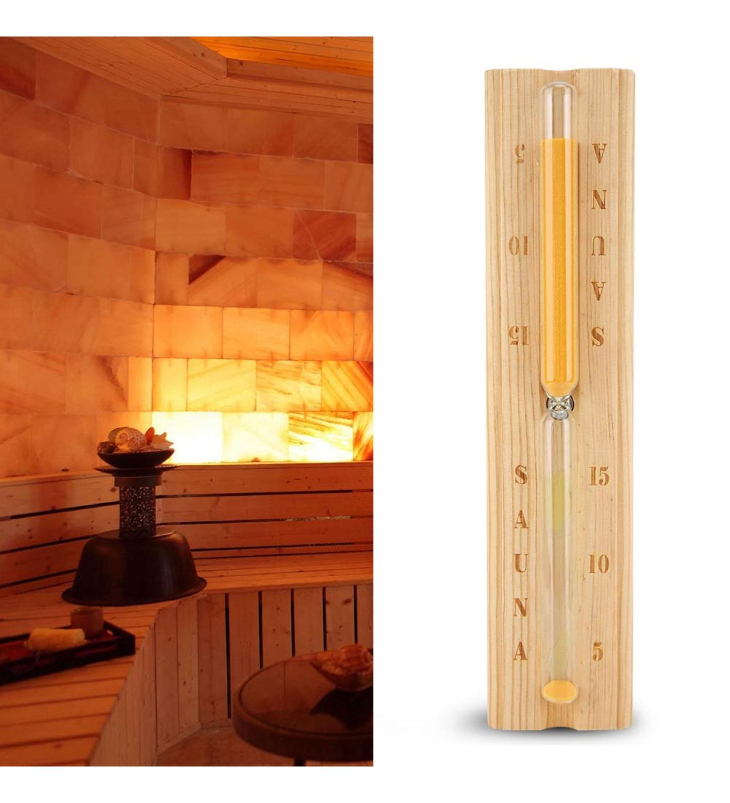 15 Minute Sauna Hourglass Sandglass Timer for Sauna Room Home & Office | Perfect Countdown Clock for Restaurants - Buy Online on GoSupps.com