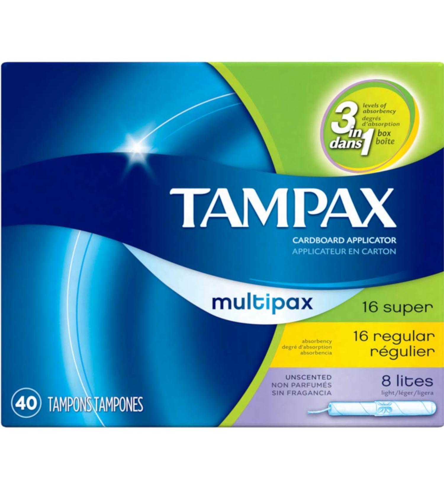 Tampax Multipax Unscented 40 Tampons - Convenient Bulk Pack - Buy Online on GoSupps.com