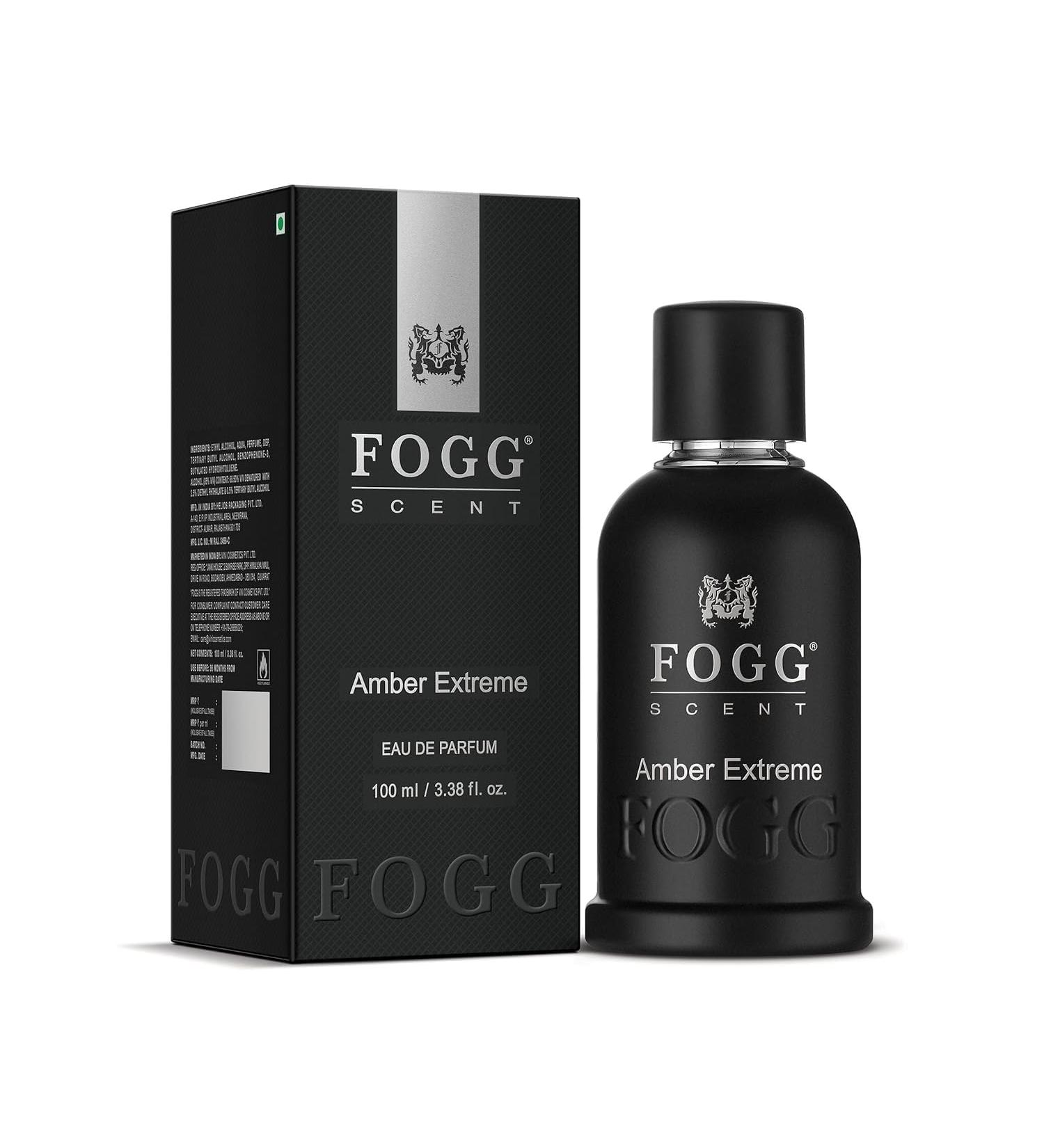 FOGG Men Spray Scent Amber Extreme Perfume Long-Lasting Fresh & Powerful Amber Wood Fragrance Spray Eau De Parfum 100 Ml - Buy Online on GoSupps.com