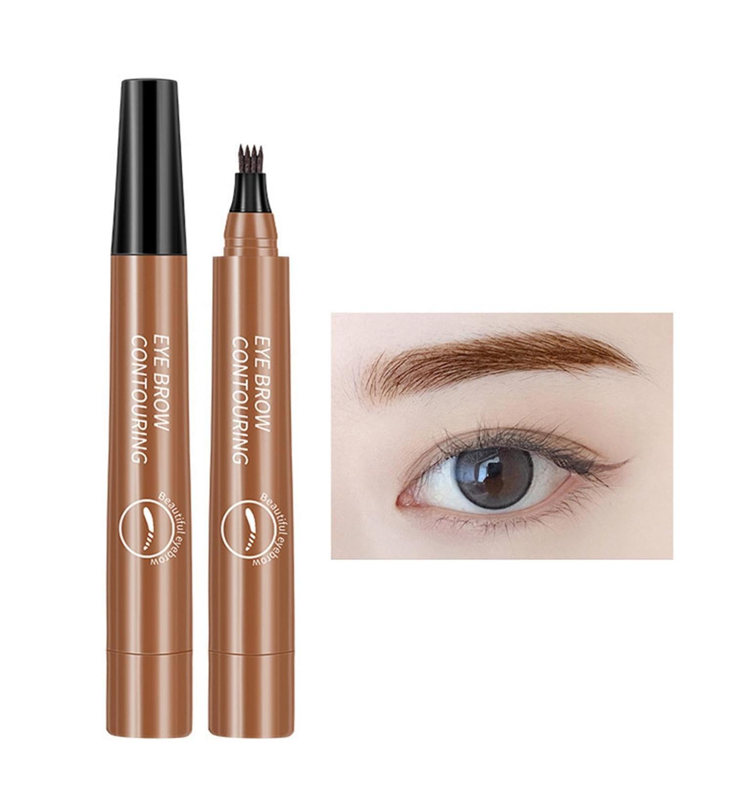 4 Point Eyebrow | Waterproof 4 Fork Tip for Eyebrow | Liquid Brow Long-Lasting Brow Microblading Pencil Eyebrow Makeup Pochy Light Brown - Buy Online on GoSupps.com