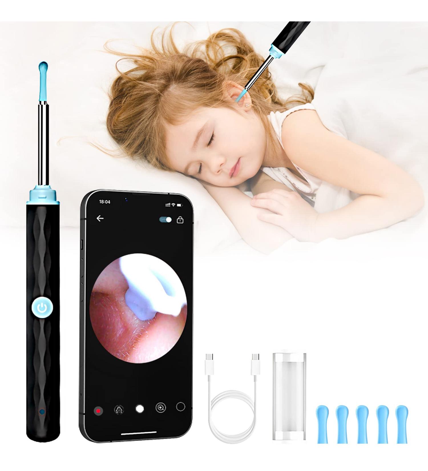 Wireless HD Ear Wax Removal Camera with 8 Cleaner Kit - Black-YY10 - Buy Online on GoSupps.com
