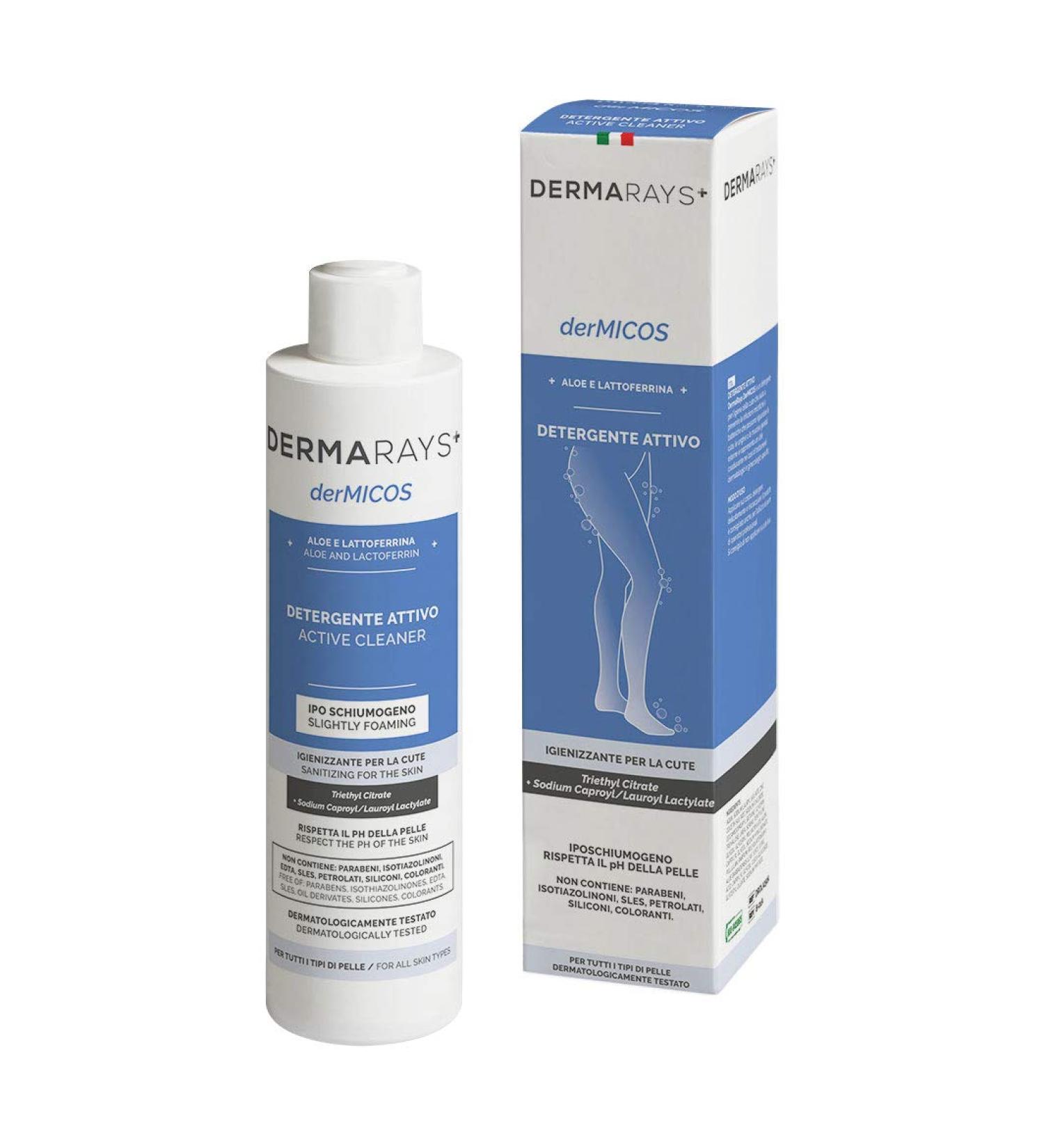 Dermarays DerMICOS Active Cleanser for Skin Hygiene | Helps prevent bacterial and fungal infections | 250 ml