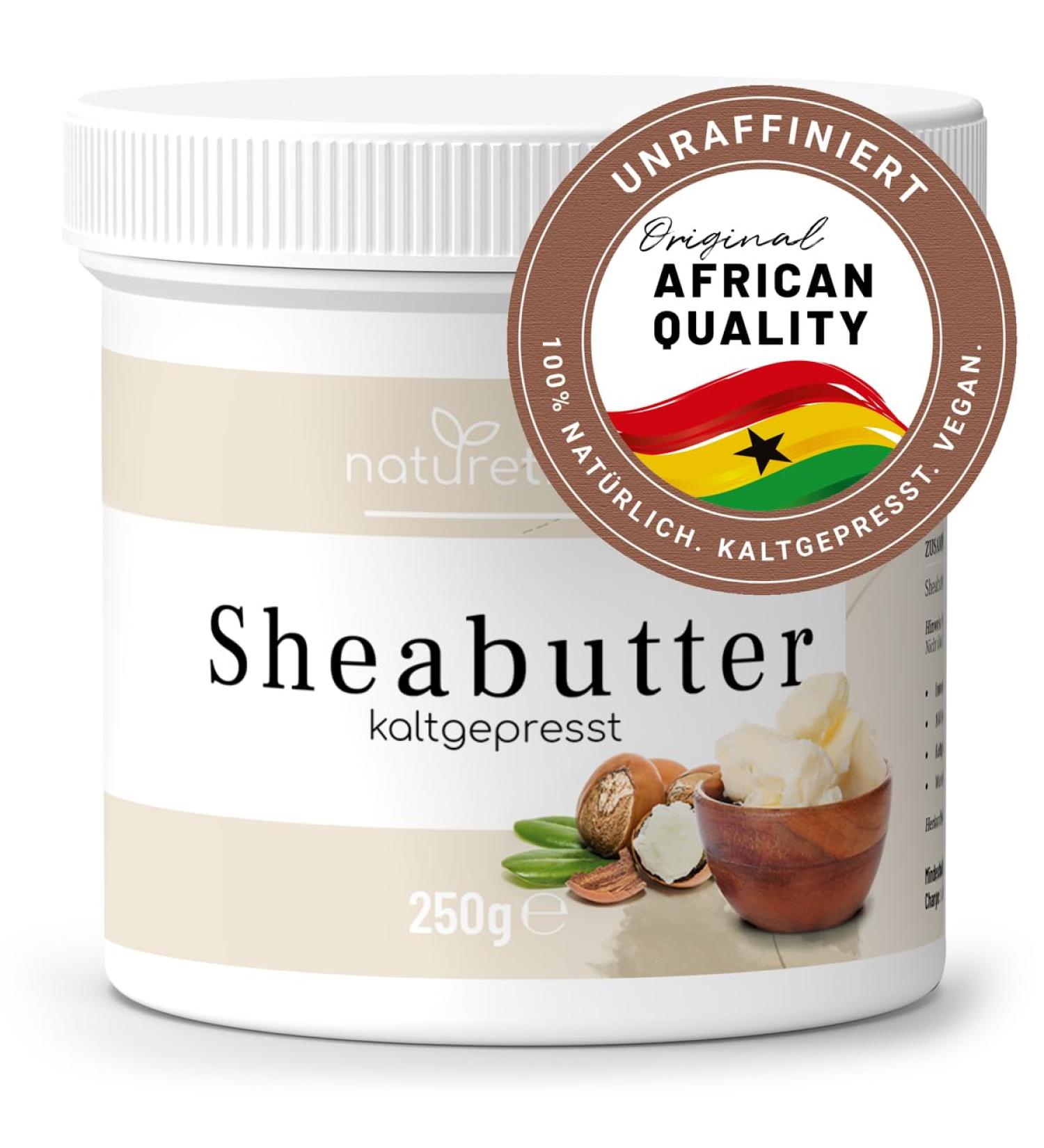 Premium Nature Trend Shea Butter 250g - Cold-Pressed Vegan Body Butter | Moisturizing Fragrance-Free Natural Cosmetics for All Skin Types - Buy Online on GoSupps.com